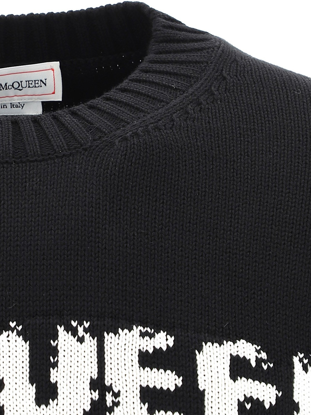 Shop Alexander Mcqueen Knitter Sweater In Negro