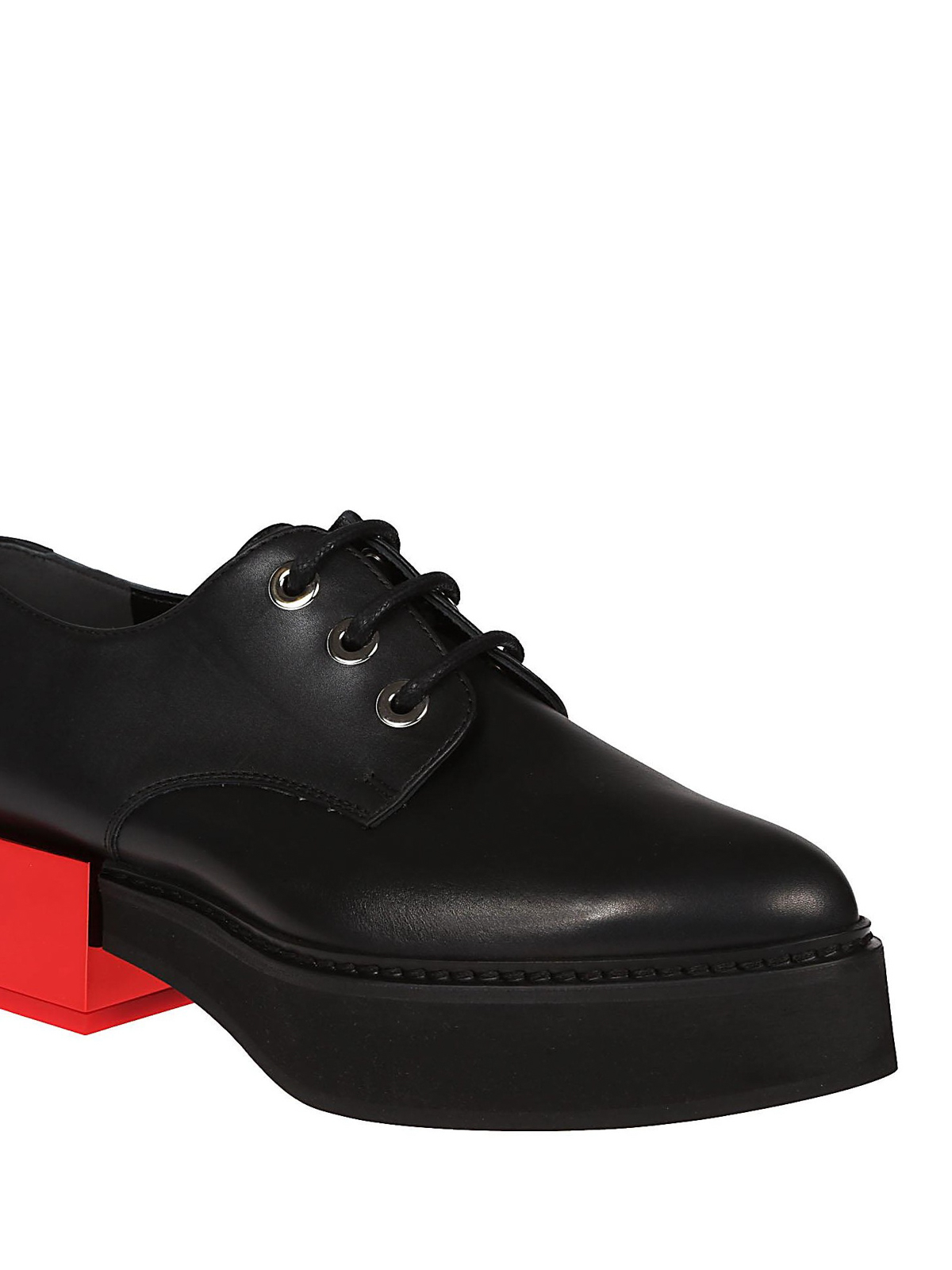 Lace-ups shoes Alexander Mcqueen - Red heel lace-up leather
