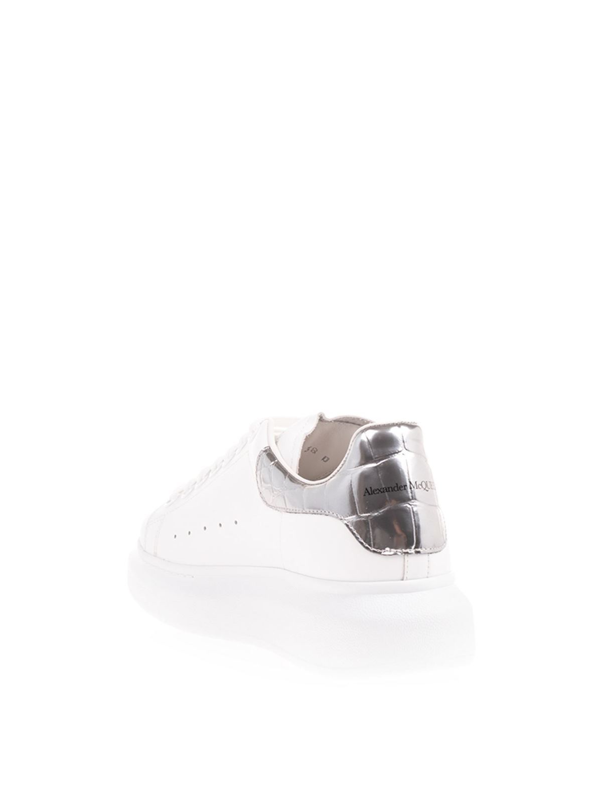 Alexander mcqueen clearance silver trainers