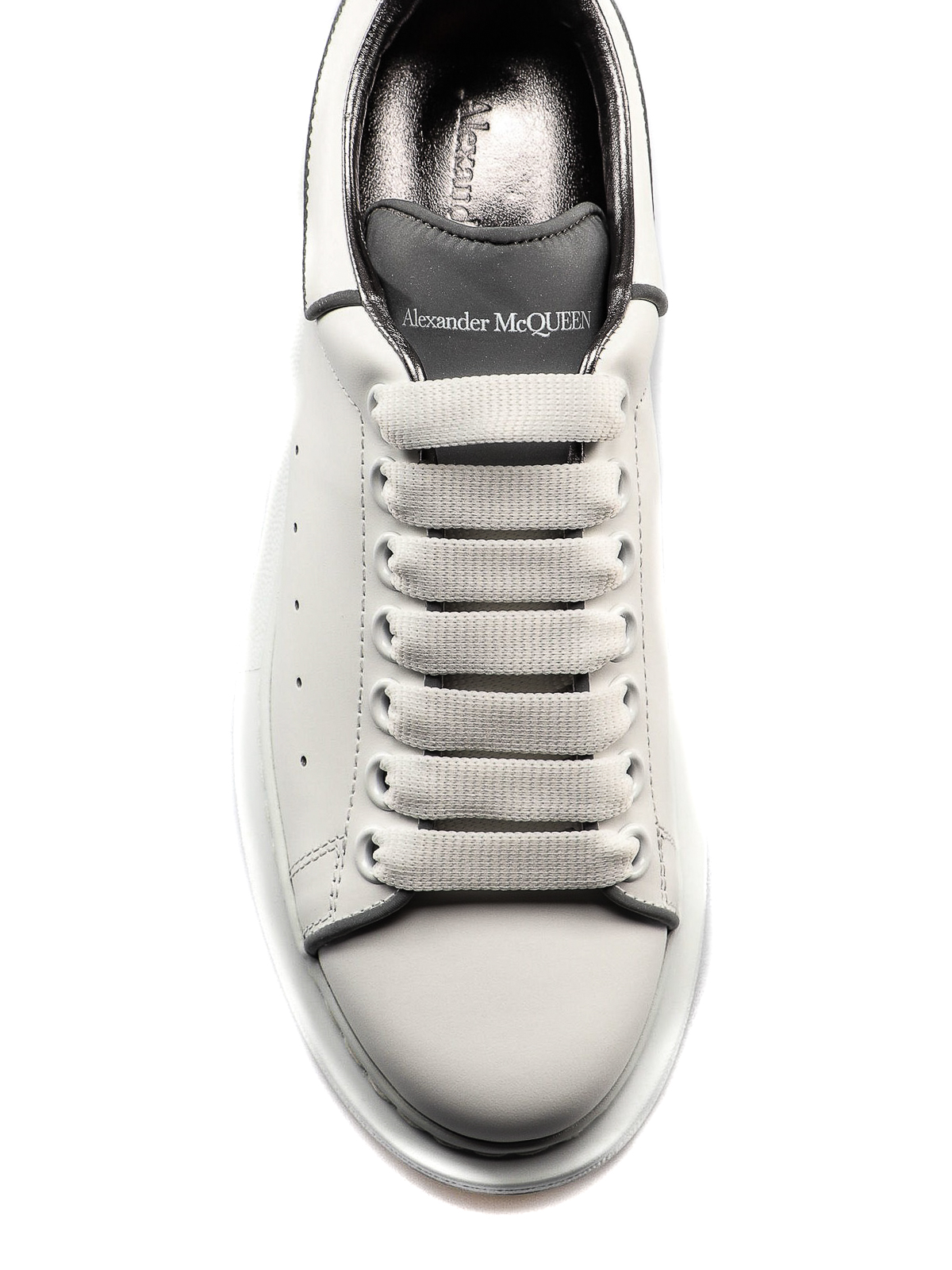 Alexander McQueen White Leather Reflective Oversized Sneaker | Grailed