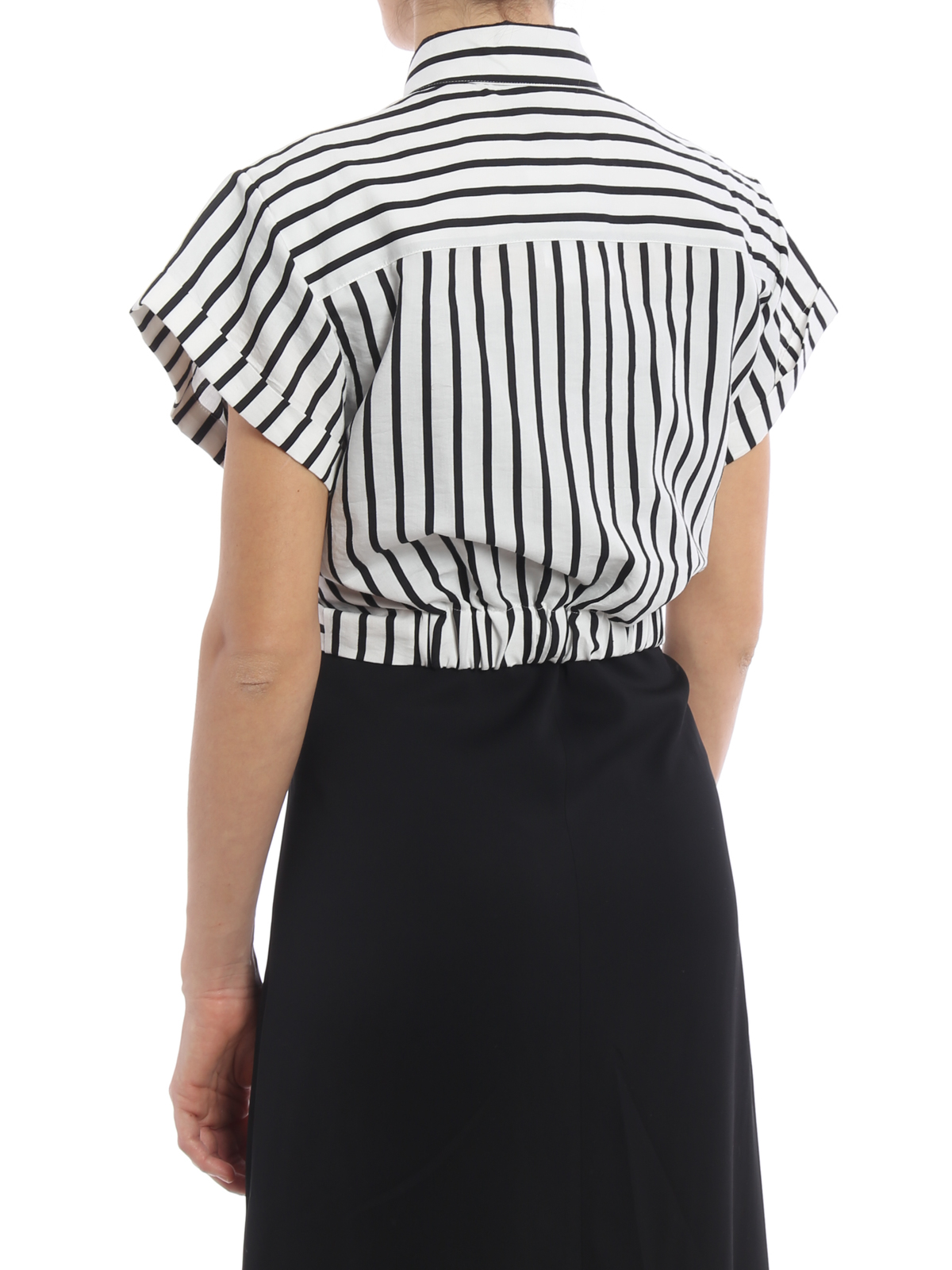 Alexander Wang Cropped Cotton-Poplin Wrap Shirt