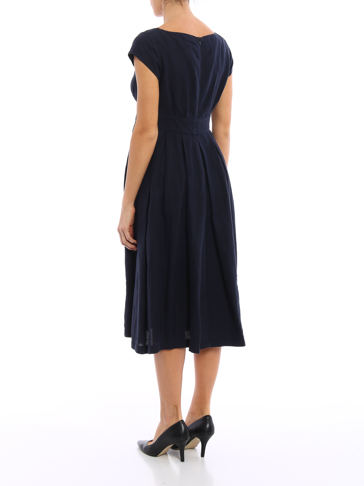 Aspesi Linen dress - Blue - Women|H602C19585098 | thebs.com