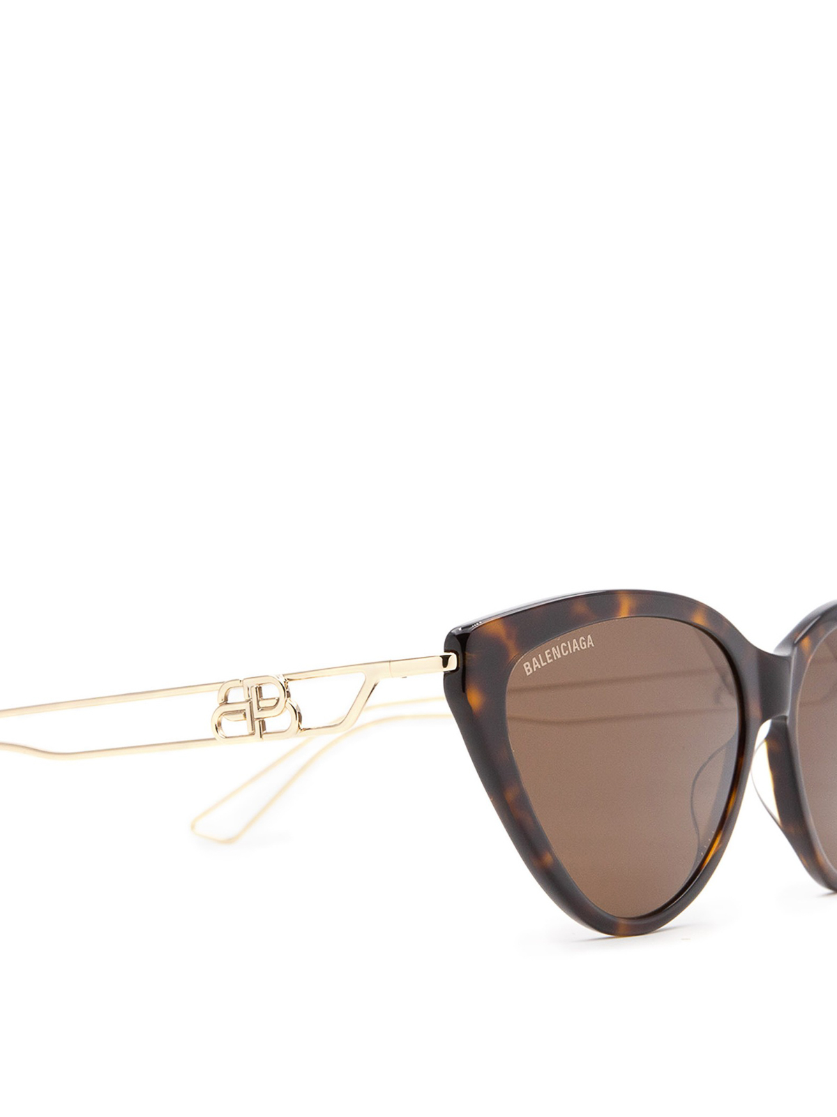Balenciaga Women\'s Tortoiseshell Cat-Eye Sunglasses with Logo Balenciaga BB0321S 008 Sunglasses - US main image 3