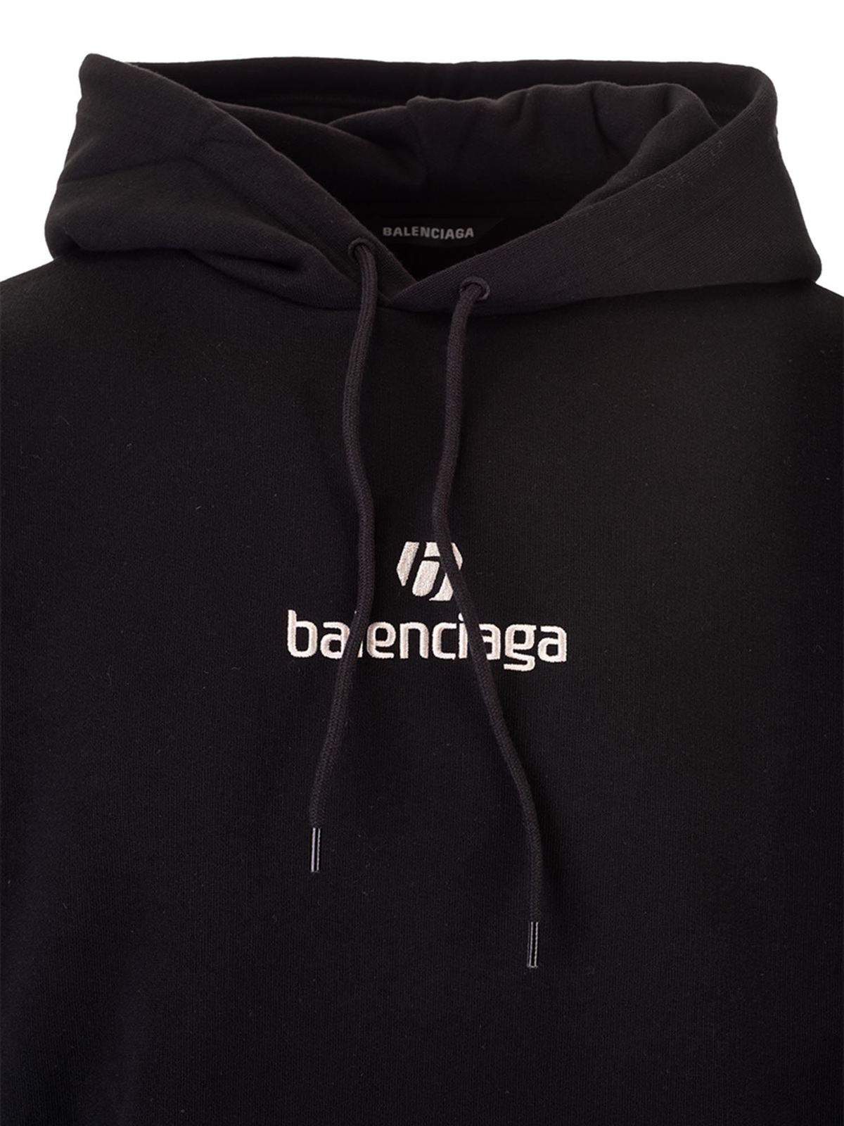 Balenciaga Soccer hoodie in black - Black - Men|570811TJVE11034