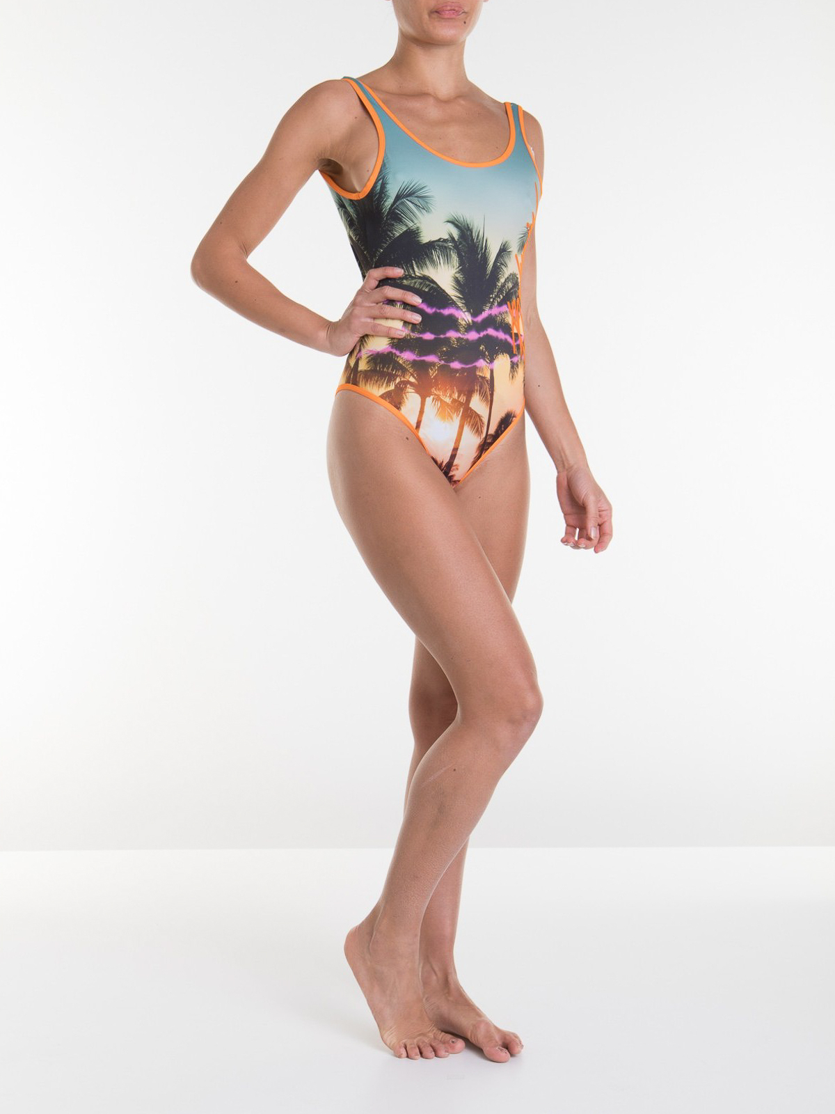 Balmain Printed one-piece swimsuit - Multicolour | BKBGA0290498
