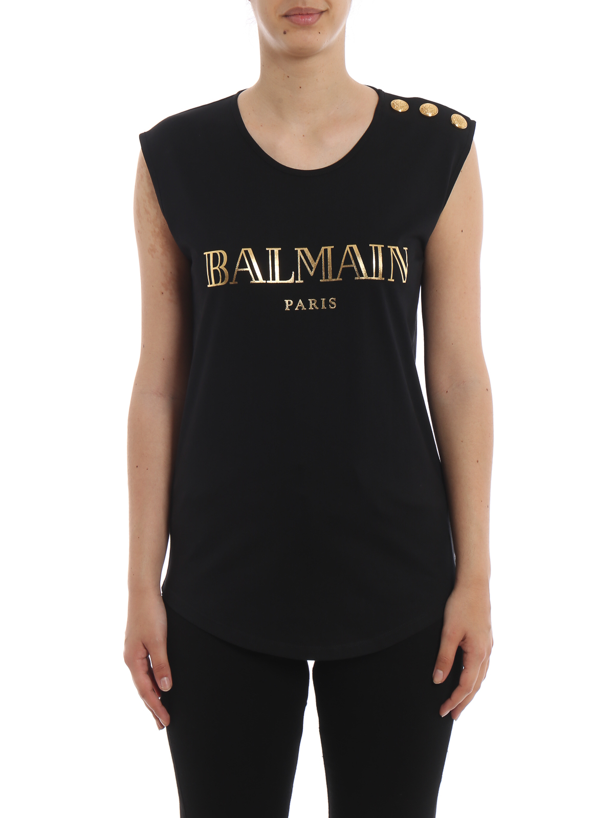 Balmain black discount vest top