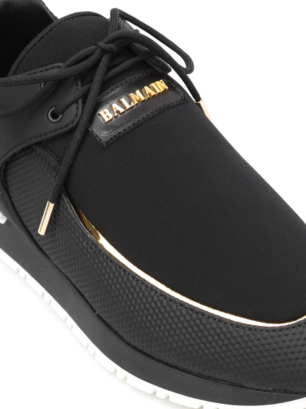 Trainers Balmain - leather and neoprene sneakers -