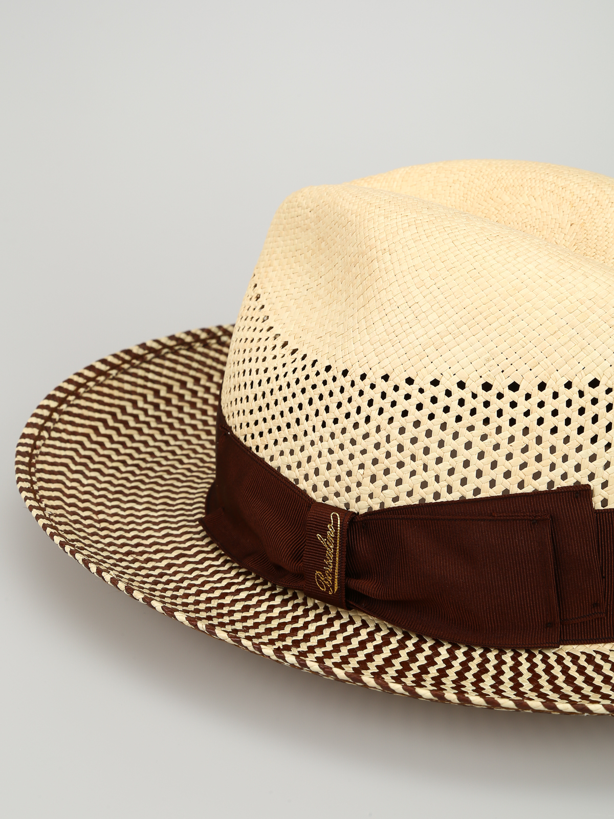 Hats & caps Borsalino - Quito panama two-tone straw hat - 1411480001