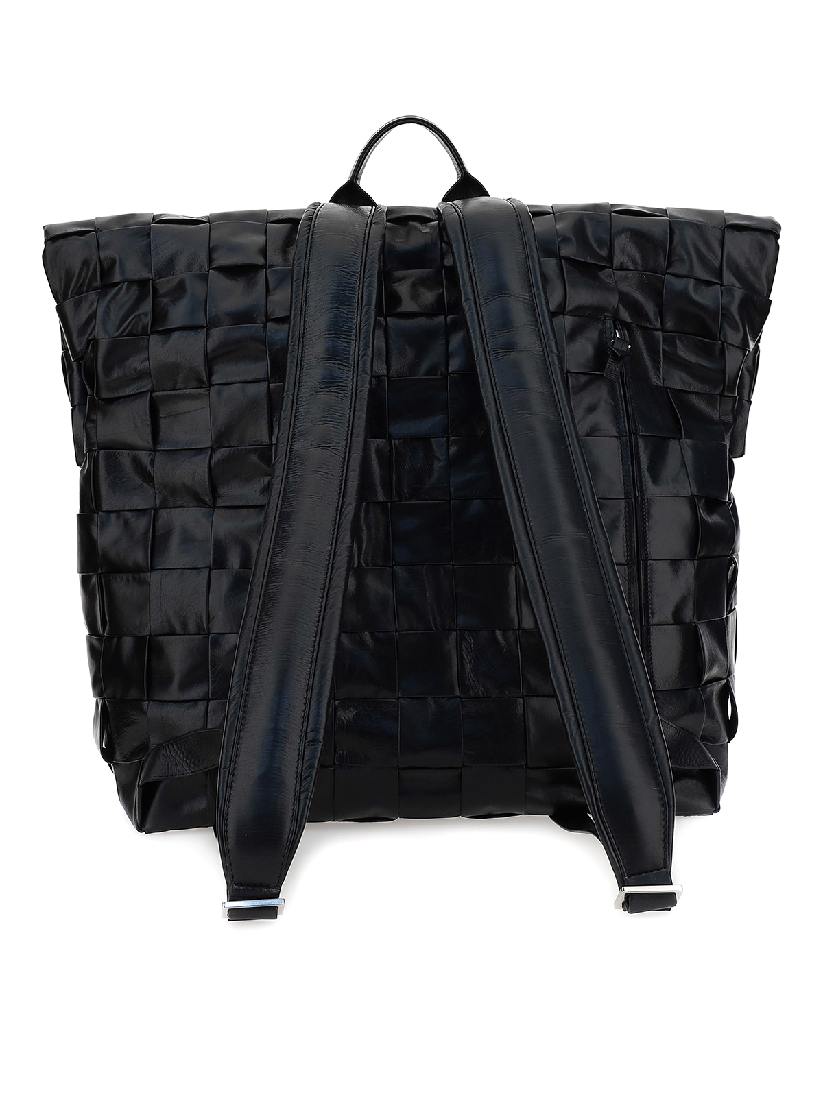 BOTTEGA VENETA INTRECCIATO Backpack Nylon Leather Black Auth 132539V Bottega Veneta Backpack Black Bags & Handbags for Women for  main image 2