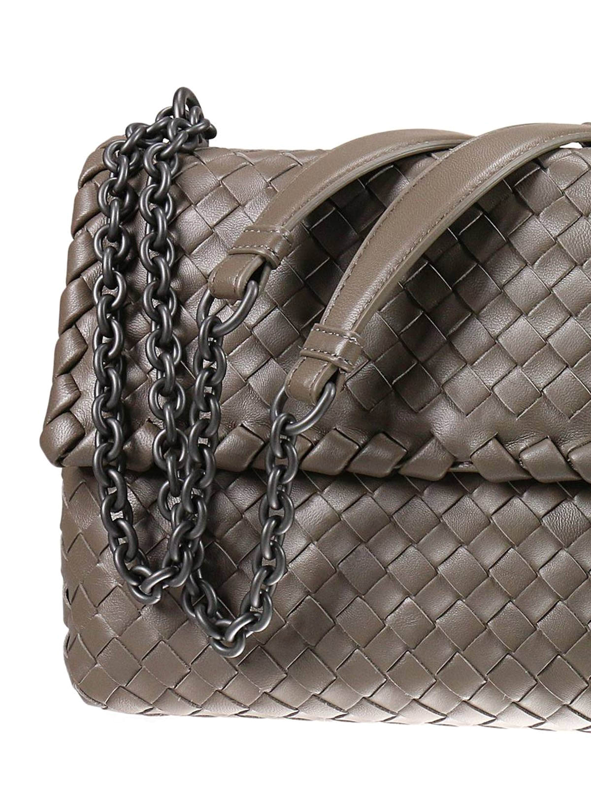 Cross body bags Bottega Veneta Olimpia Intrecciato nappa small