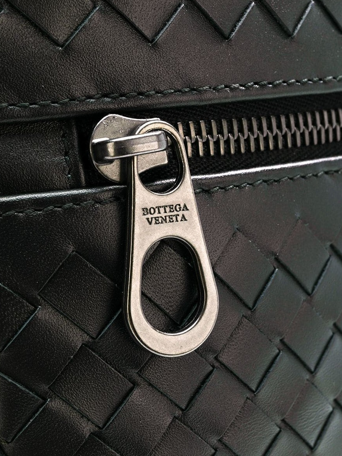 Bottega Veneta Men's Intrecciato Medium Leather Document Case - Black - Pouches