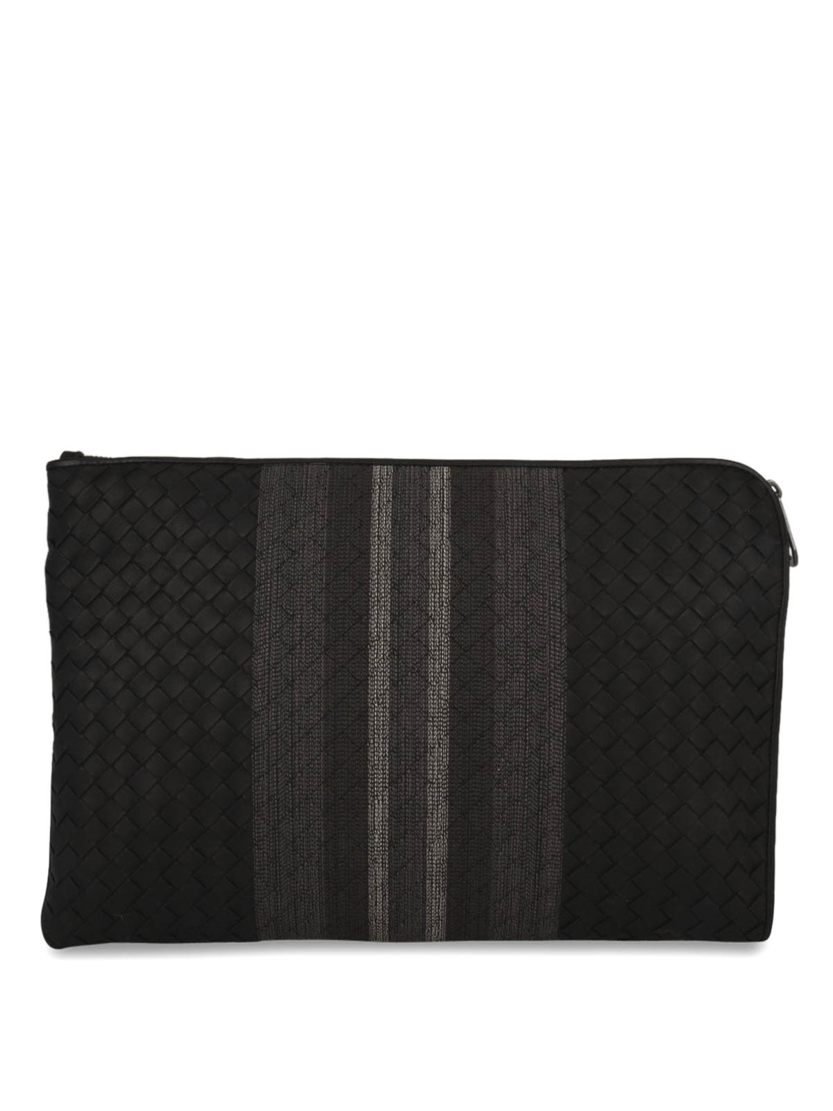 Bottega Veneta Intrecciato document pouch - Black Bottega Veneta Intrecciato document pouch - Black