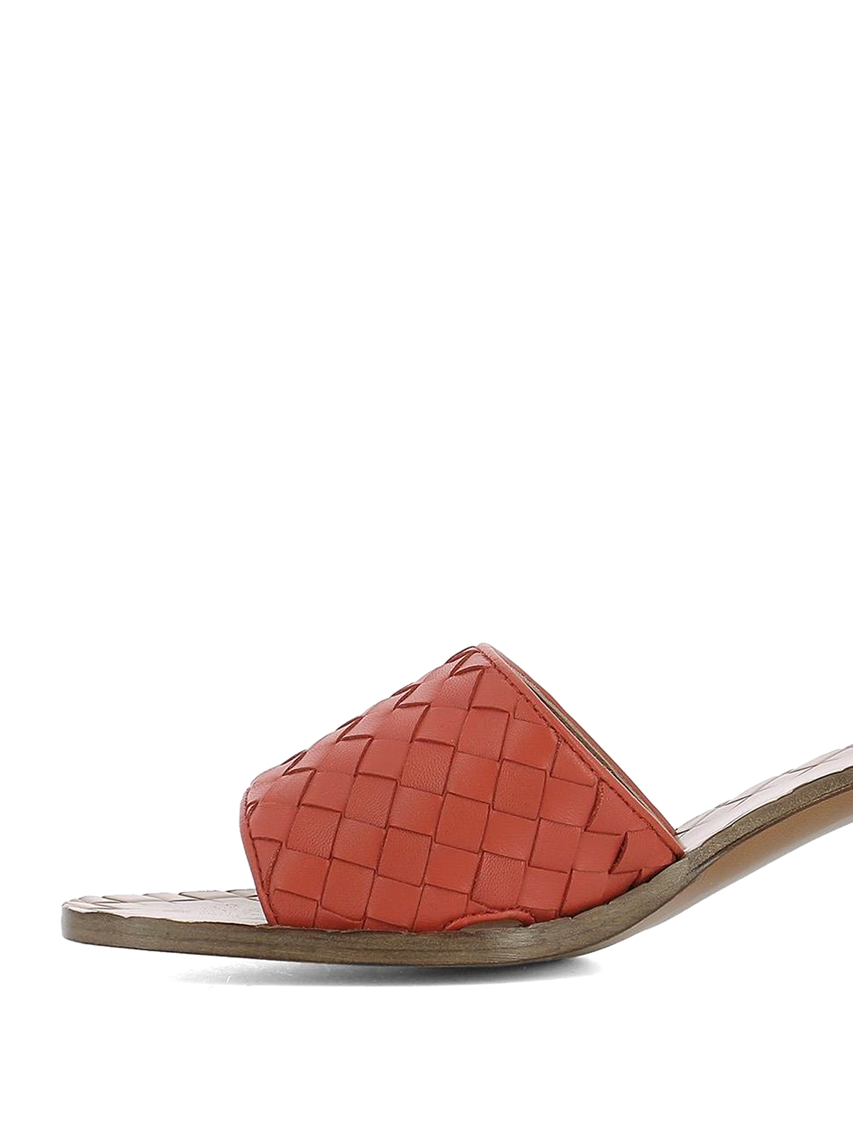 Sandals Bottega Veneta Ravello red leather sandals 451728V00106554