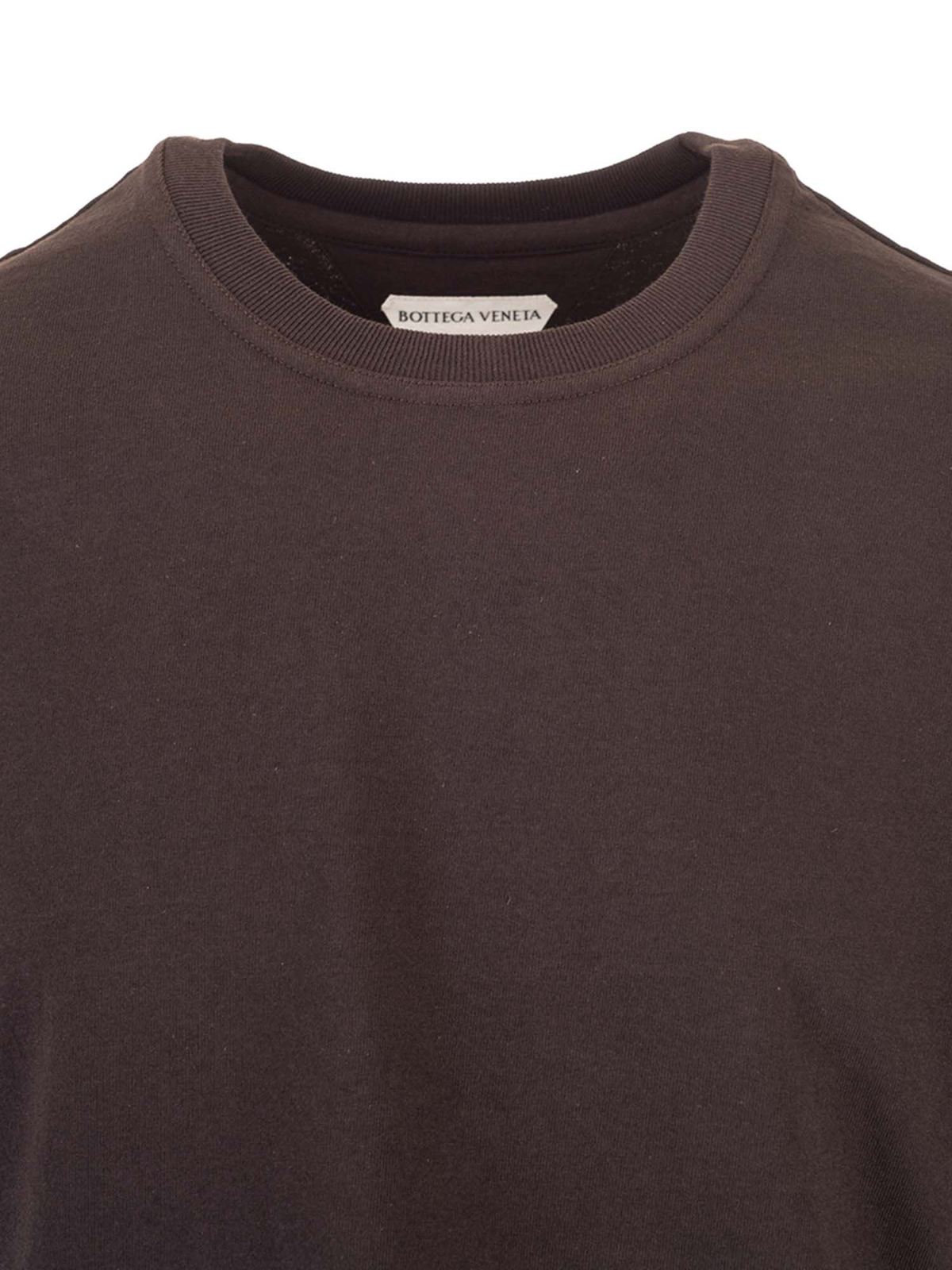 Bottega Veneta Crewneck T-shirt - Brown - Men|649055VF1U02113