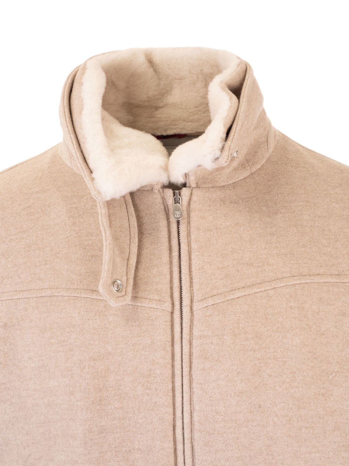 Brunello Cucinelli Short cashmere jacket in beige