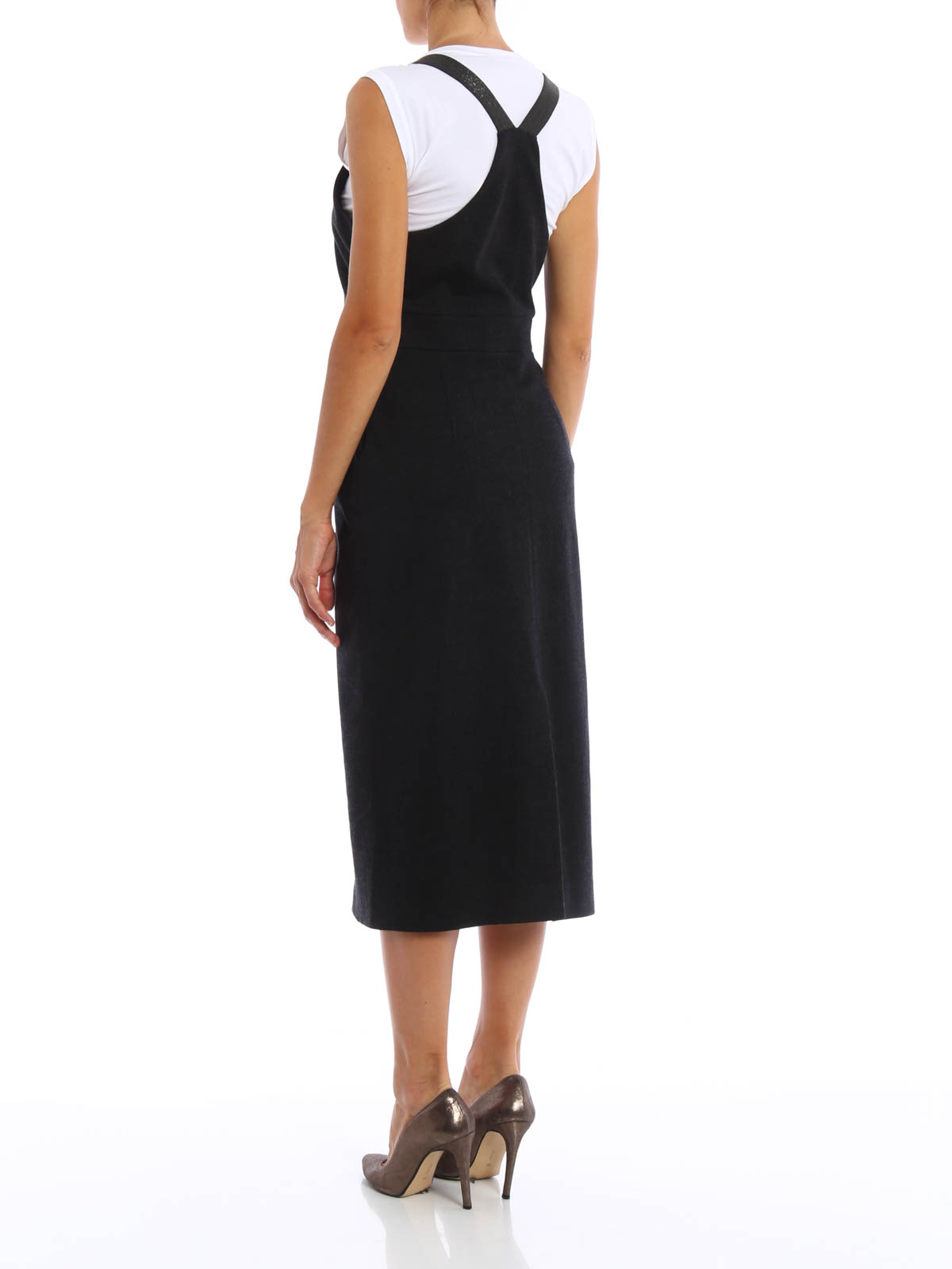 Brunello Cucinelli Wool Dress in Black