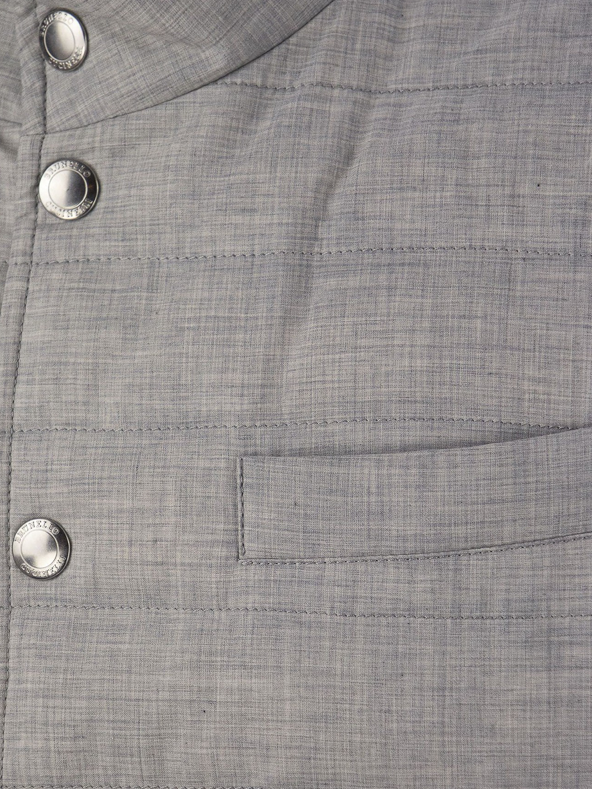 Brunello Cucinelli Cotton puffer vest - Grey - Men