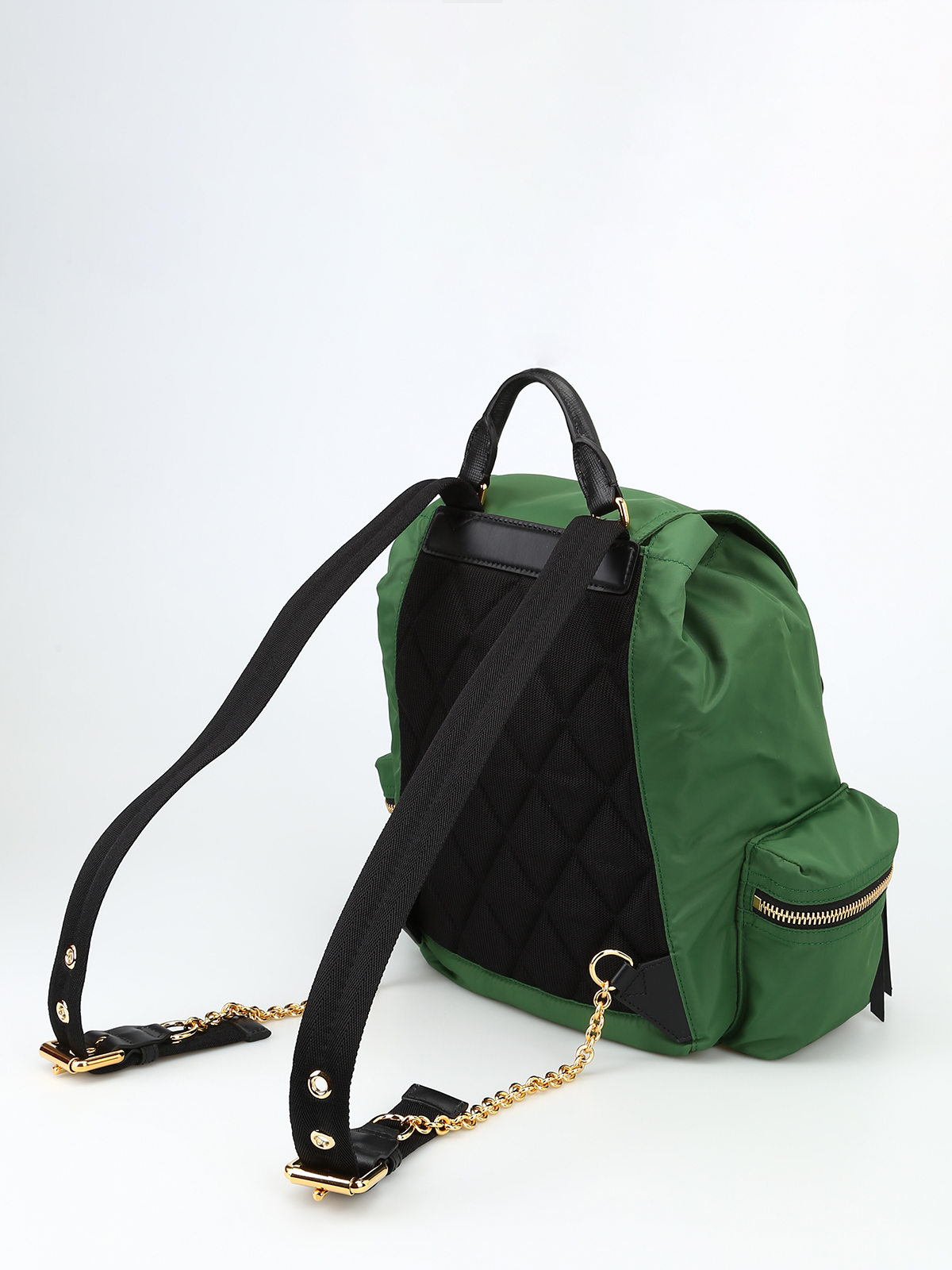 Burberry The Rucksack green nylon medium backpack Green 4073892