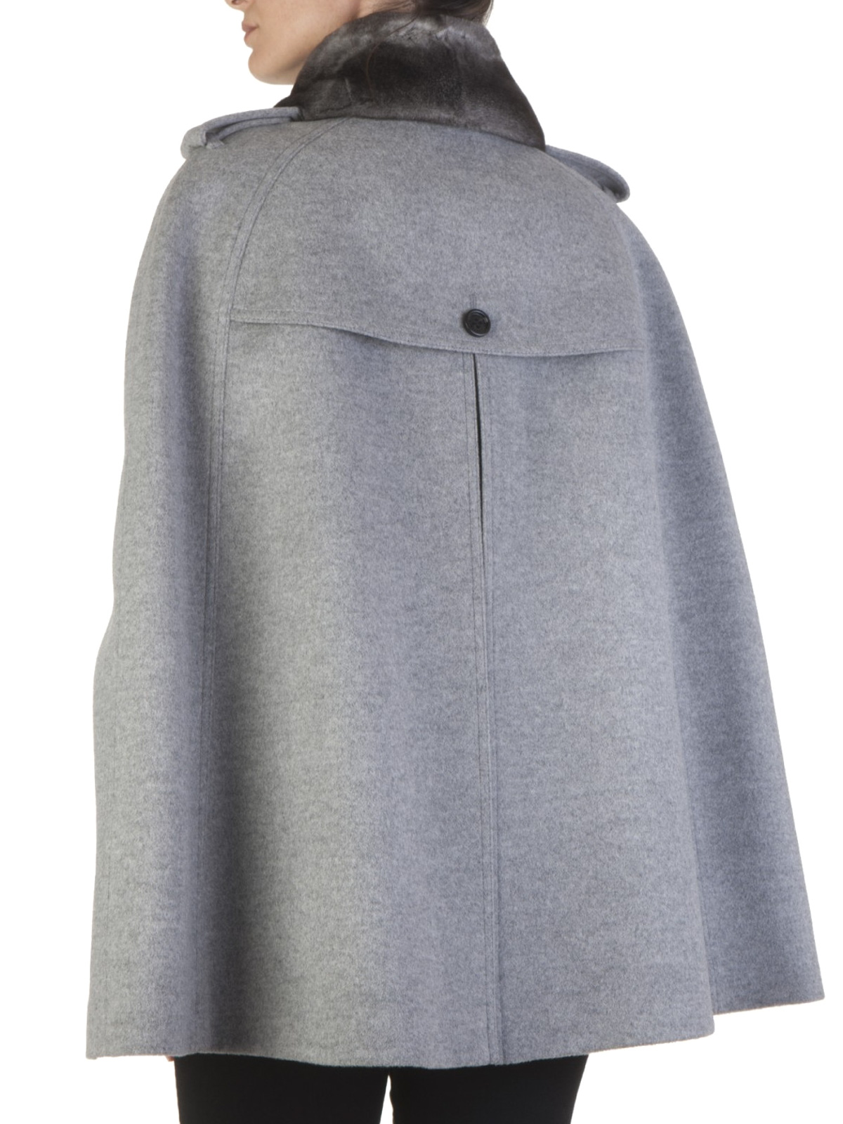 Burberry Wolseley wool blend cape - Grey - Women | 4024024