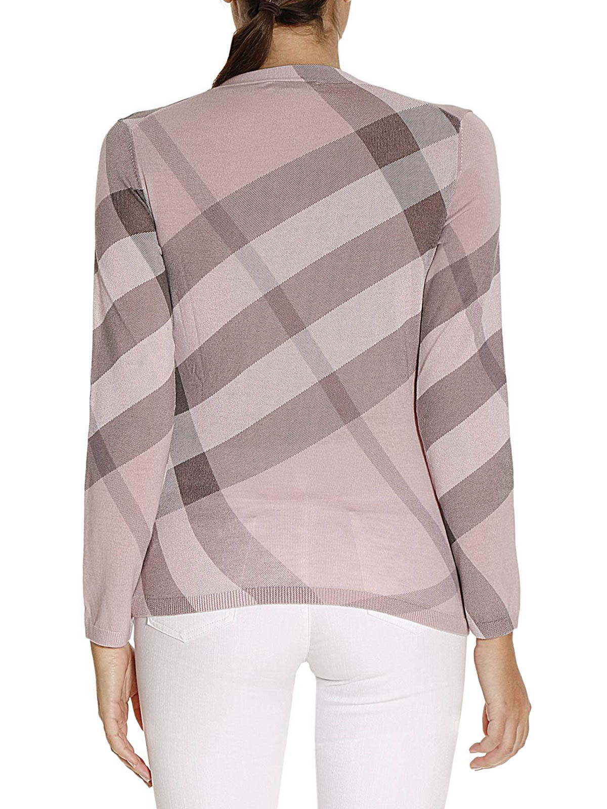 Cardigans Burberry Cardigan Rose Clair Pour Femme 4037732