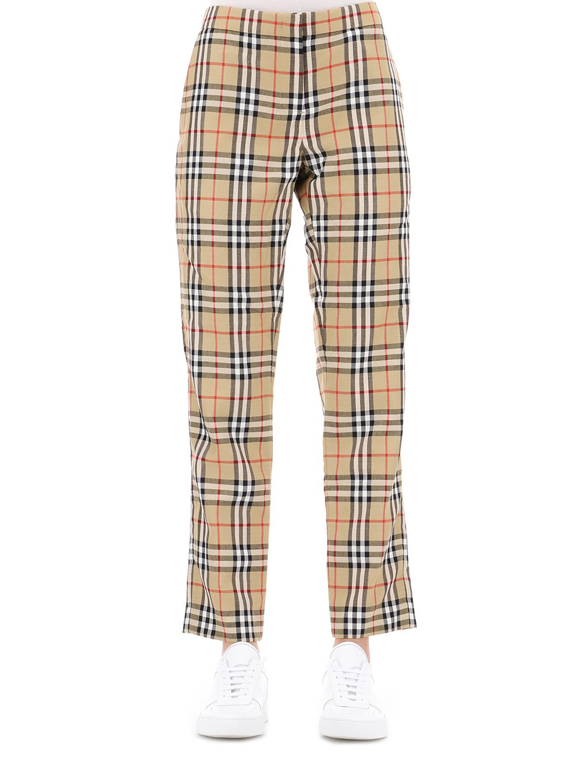 Burberry - Check print trousers - 8004058