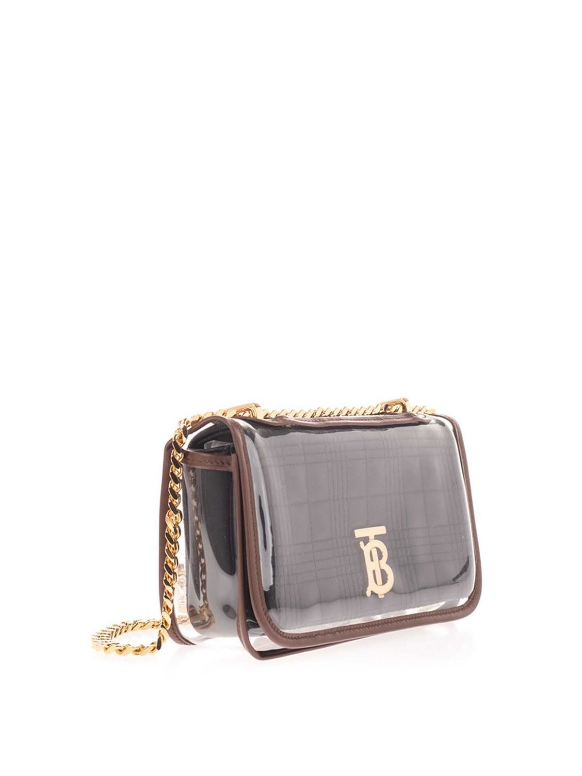 Cross body bags Burberry - Lola mini with transparent cover bag in black -  8032038