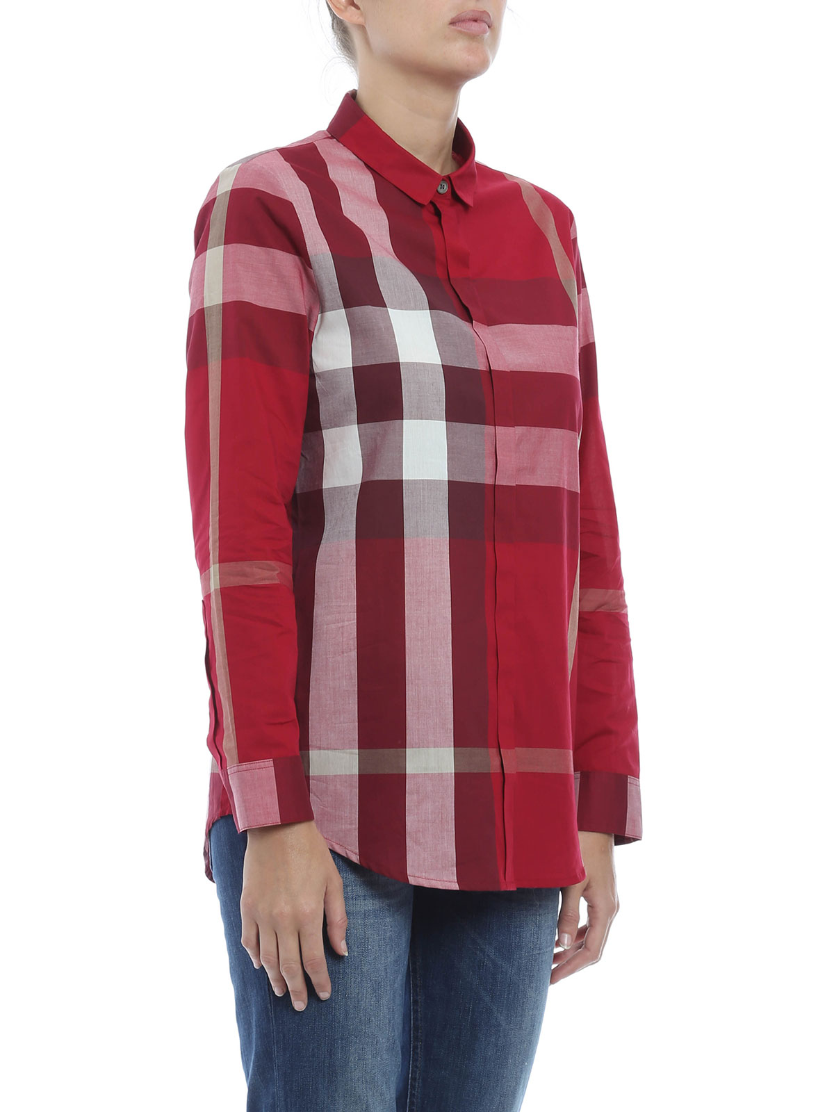 Camisas Burberry - Camisa Roja Para Mujer 3990039 THEBS