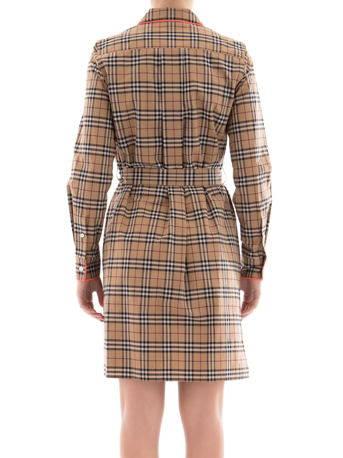 Short dresses Burberry - Neon piping check shirt dress - 4066163