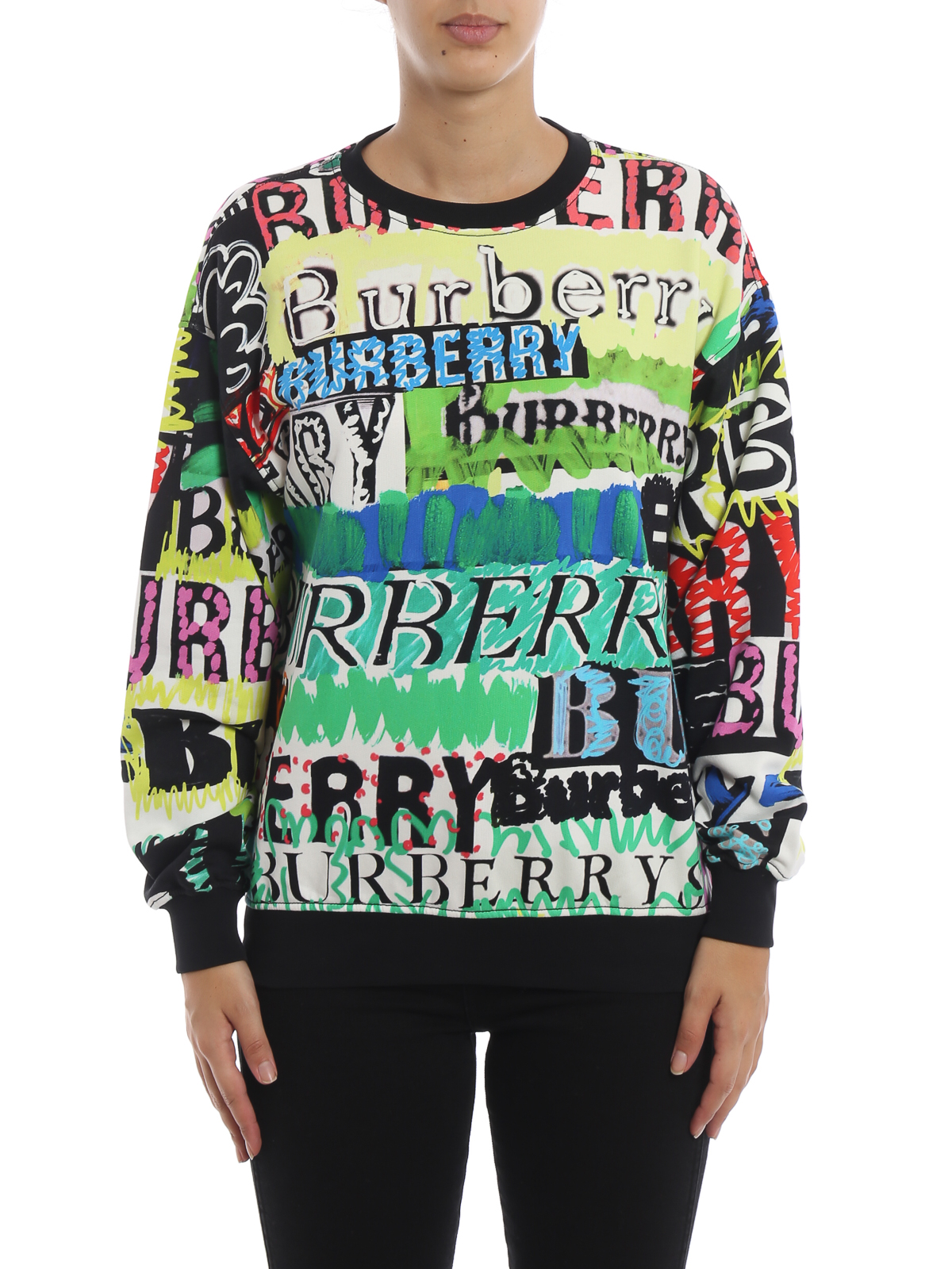 & Sweaters Burberry - Aner multicolour graffiti sweatshirt - 8002456