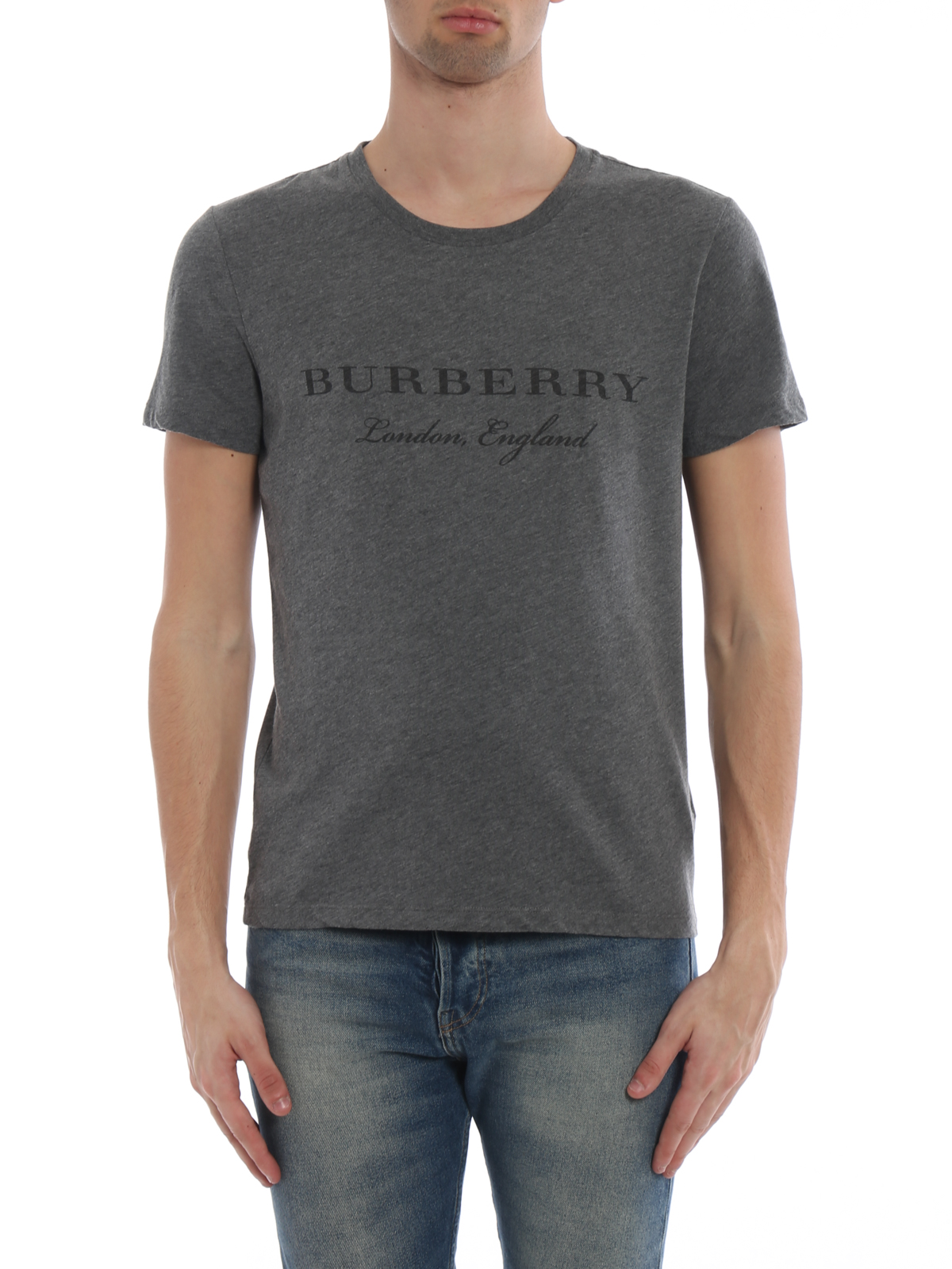Burberry Martford logo lettering T-shirt - Grey - Men|4050750