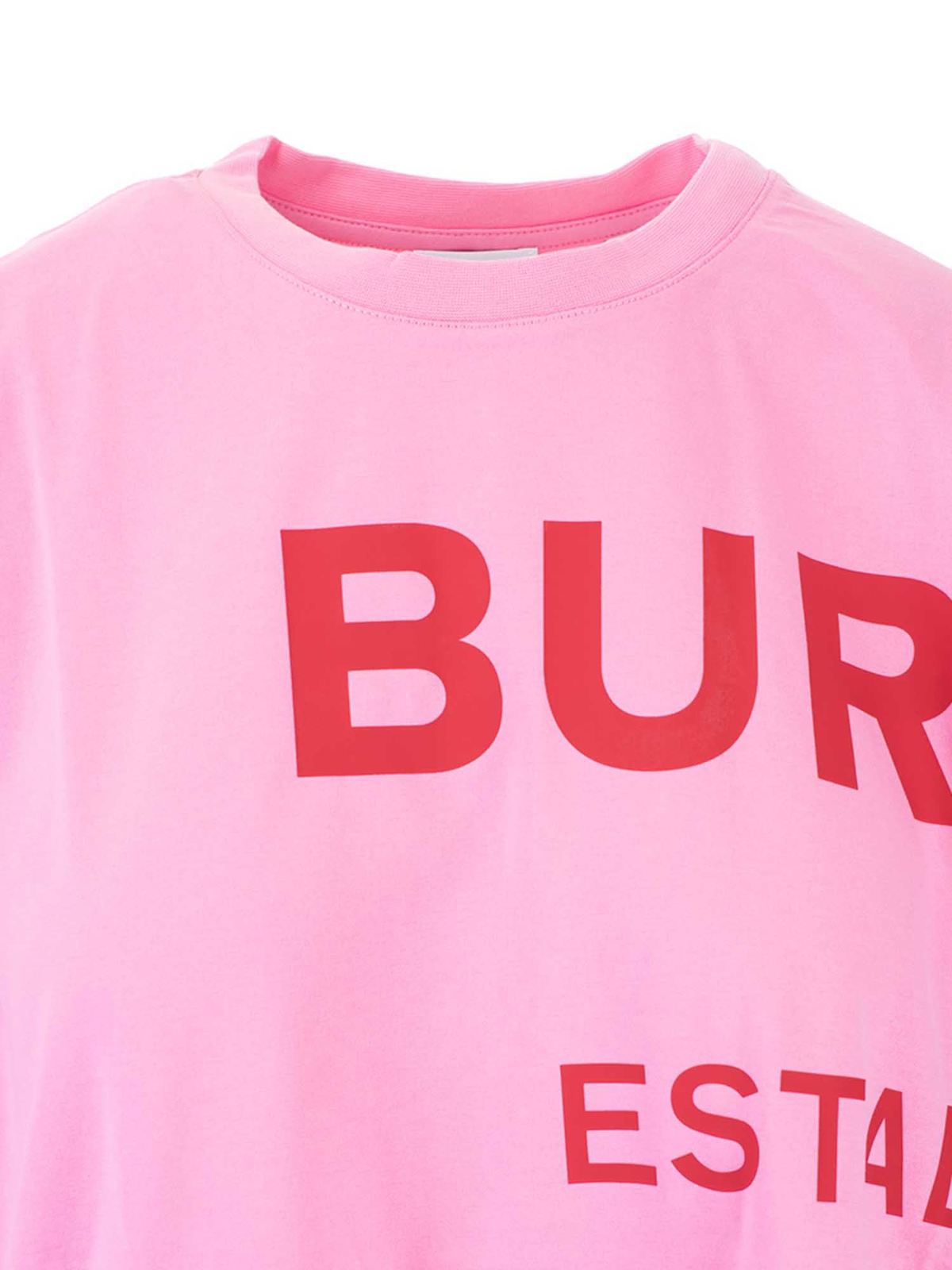 T-shirts Burberry - pink with red logo -