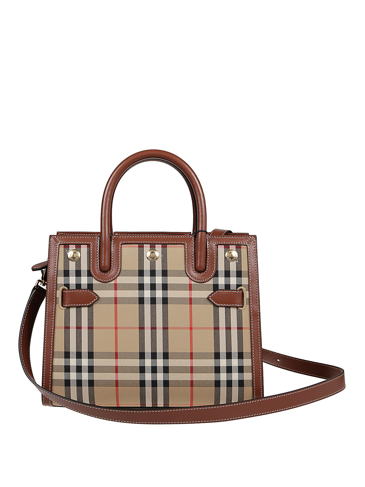 Burberry Check-patterned Mini Tote Bag