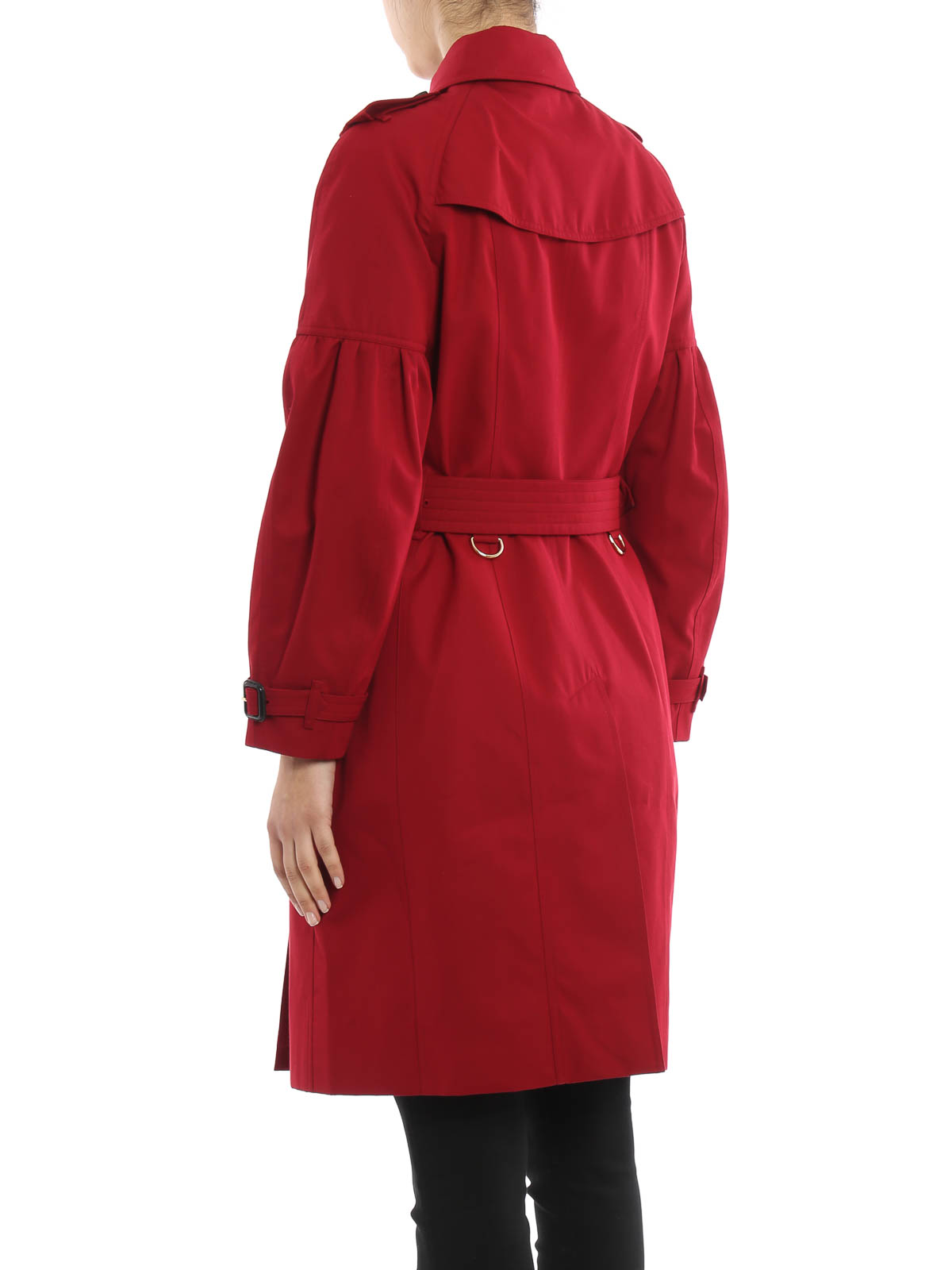 Burberry Cotton knee length trench Red Women 4043804