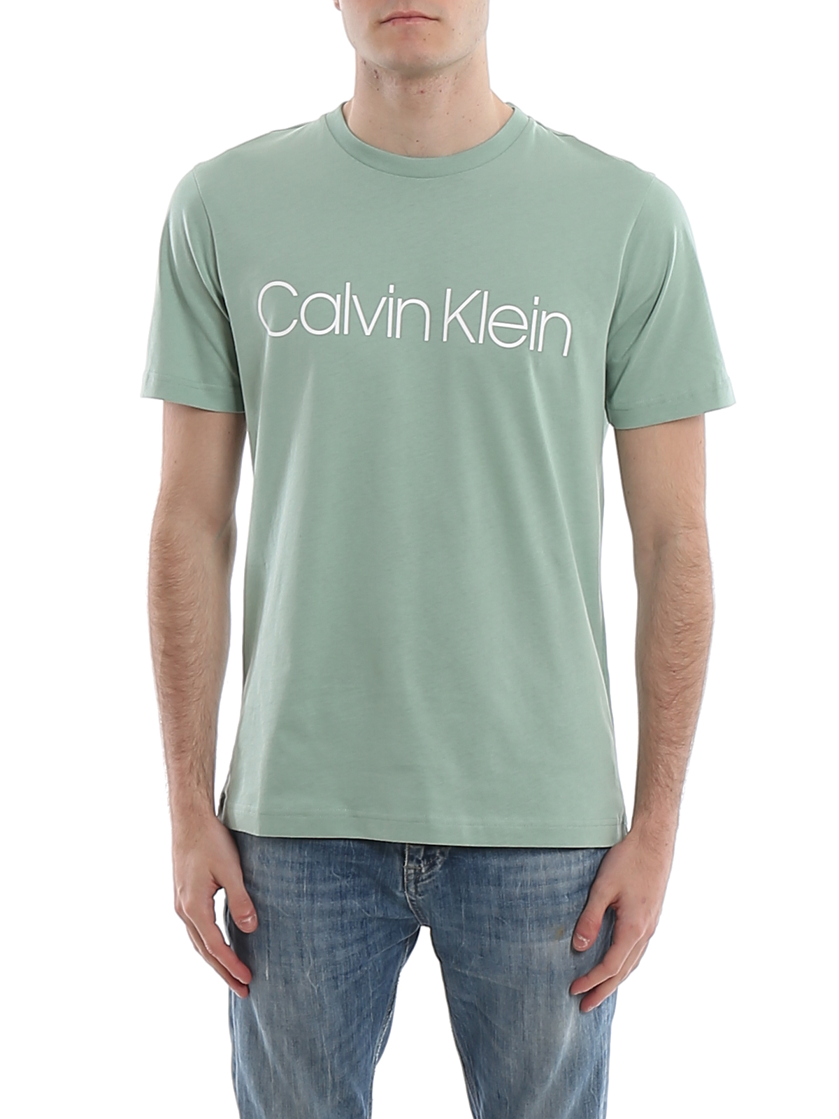 Miguel Ángel arco Excéntrico Camisetas Calvin Klein - Camiseta - Verde Claro - K10K103078LFG