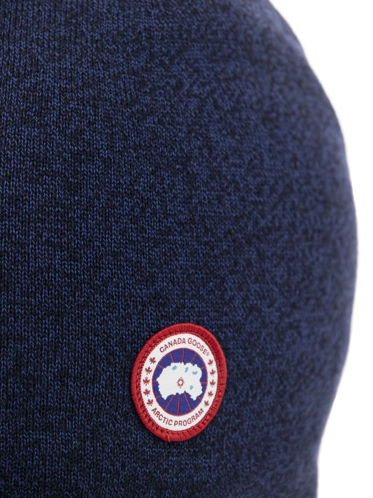 Shop Canada Goose Mélange Wool Beanie In Blue
