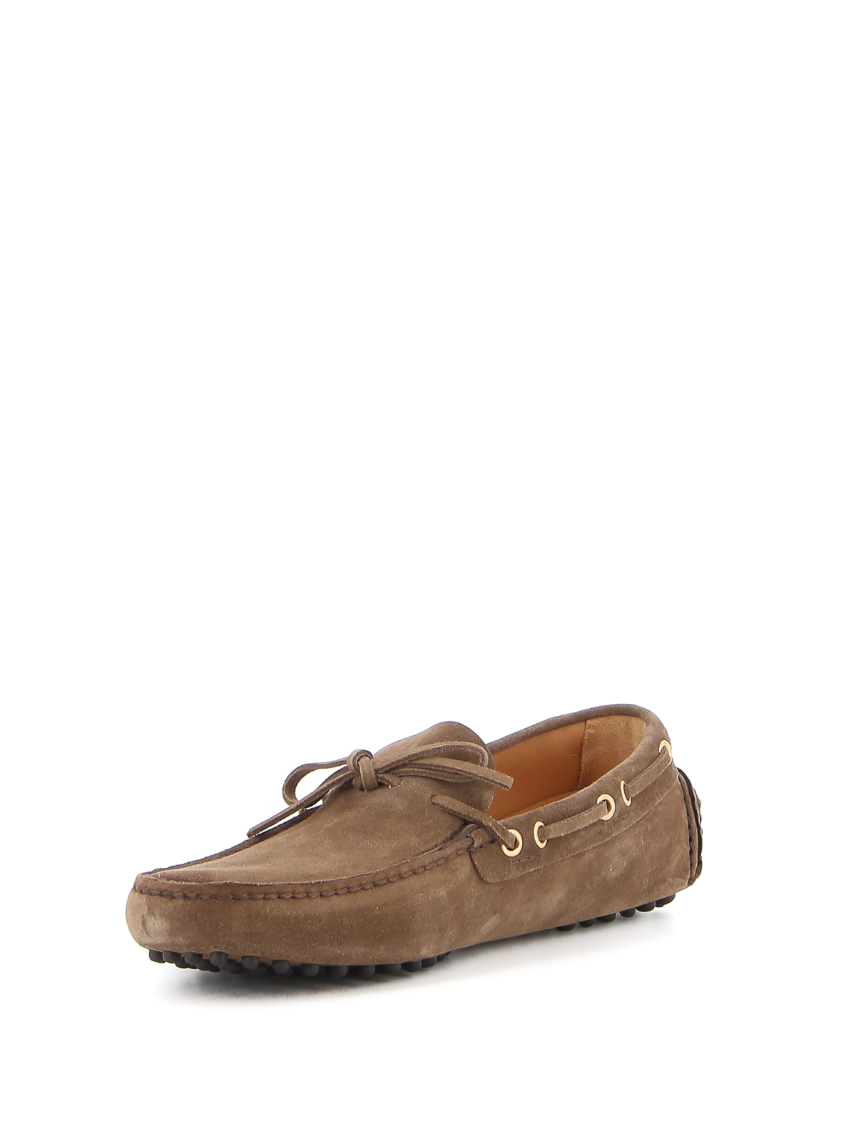 Shop Car Shoe Classic Suede Loafers In Marrón