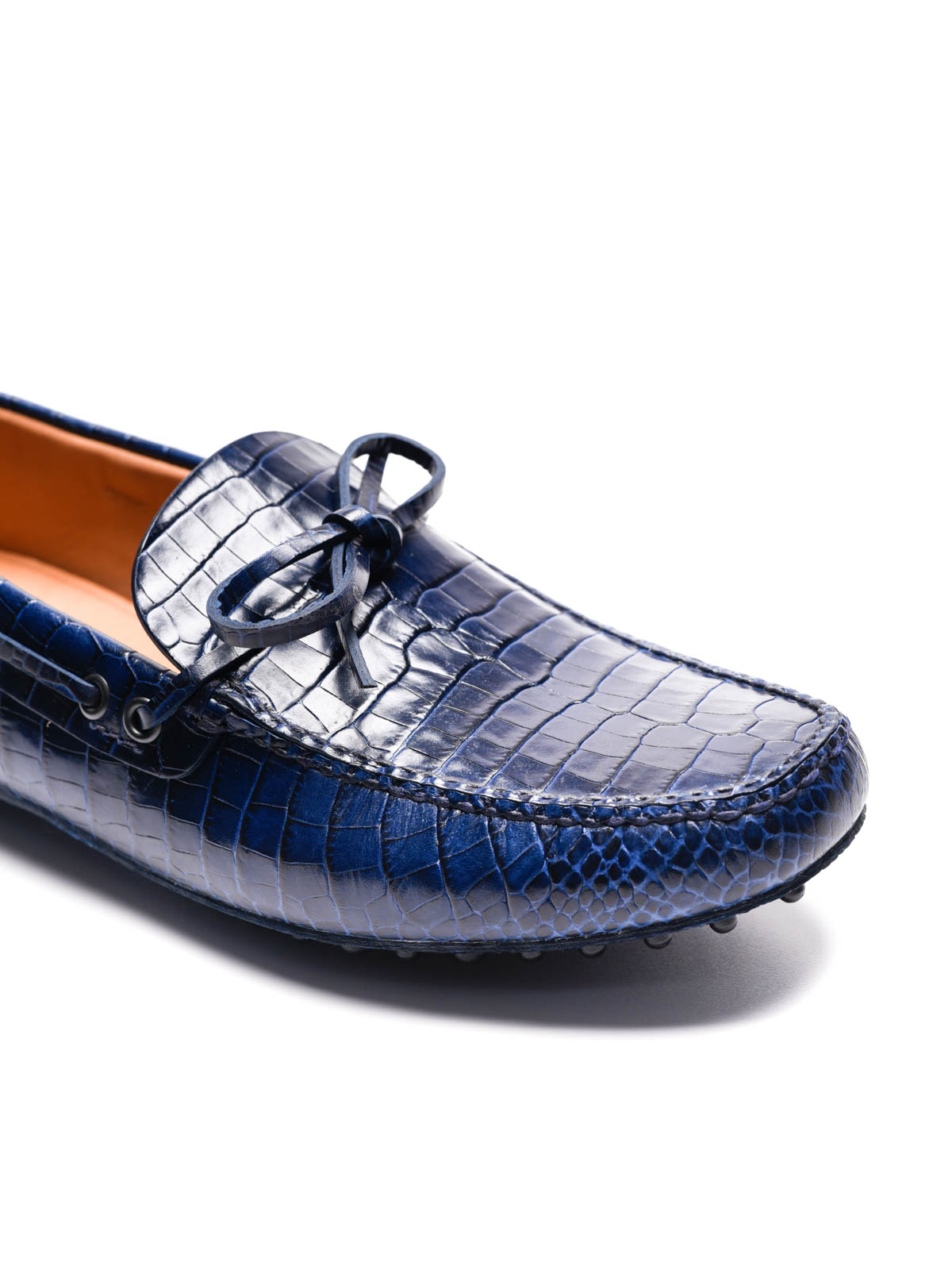 LEATHER CROCO LOAFER
