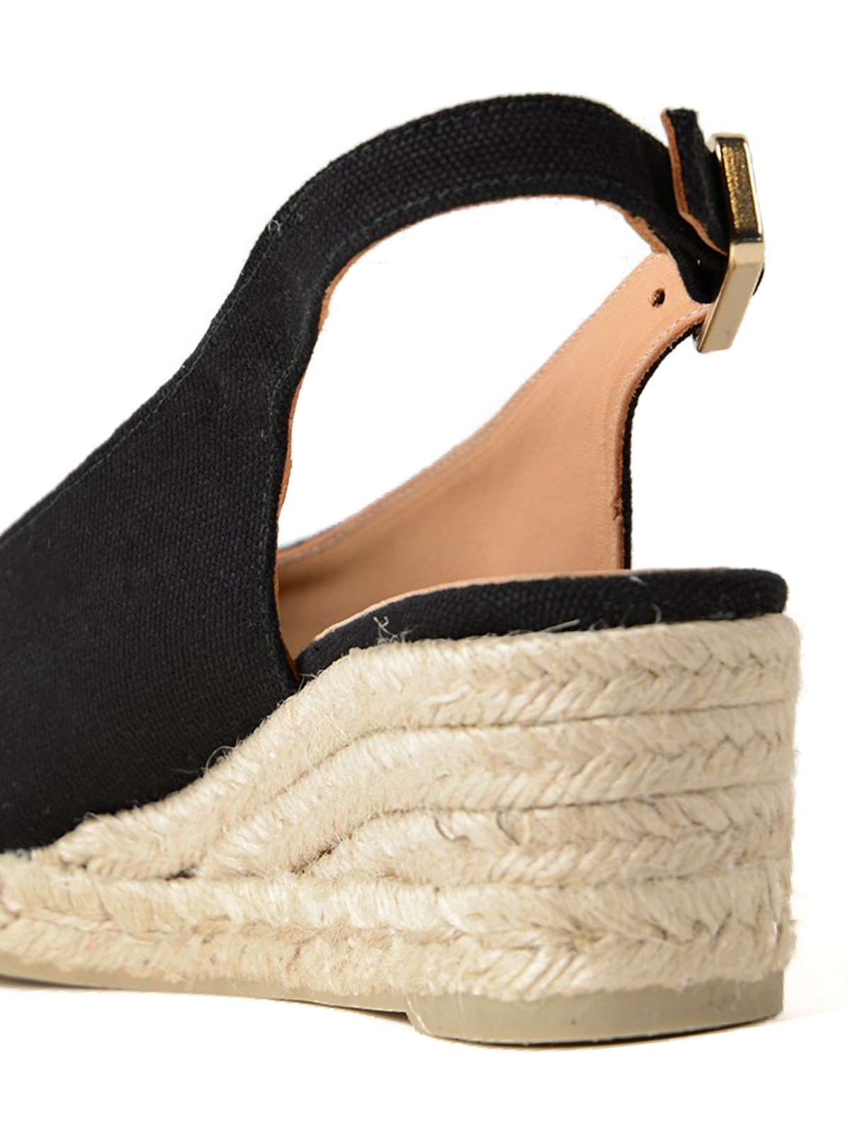 Black peep toe espadrilles online