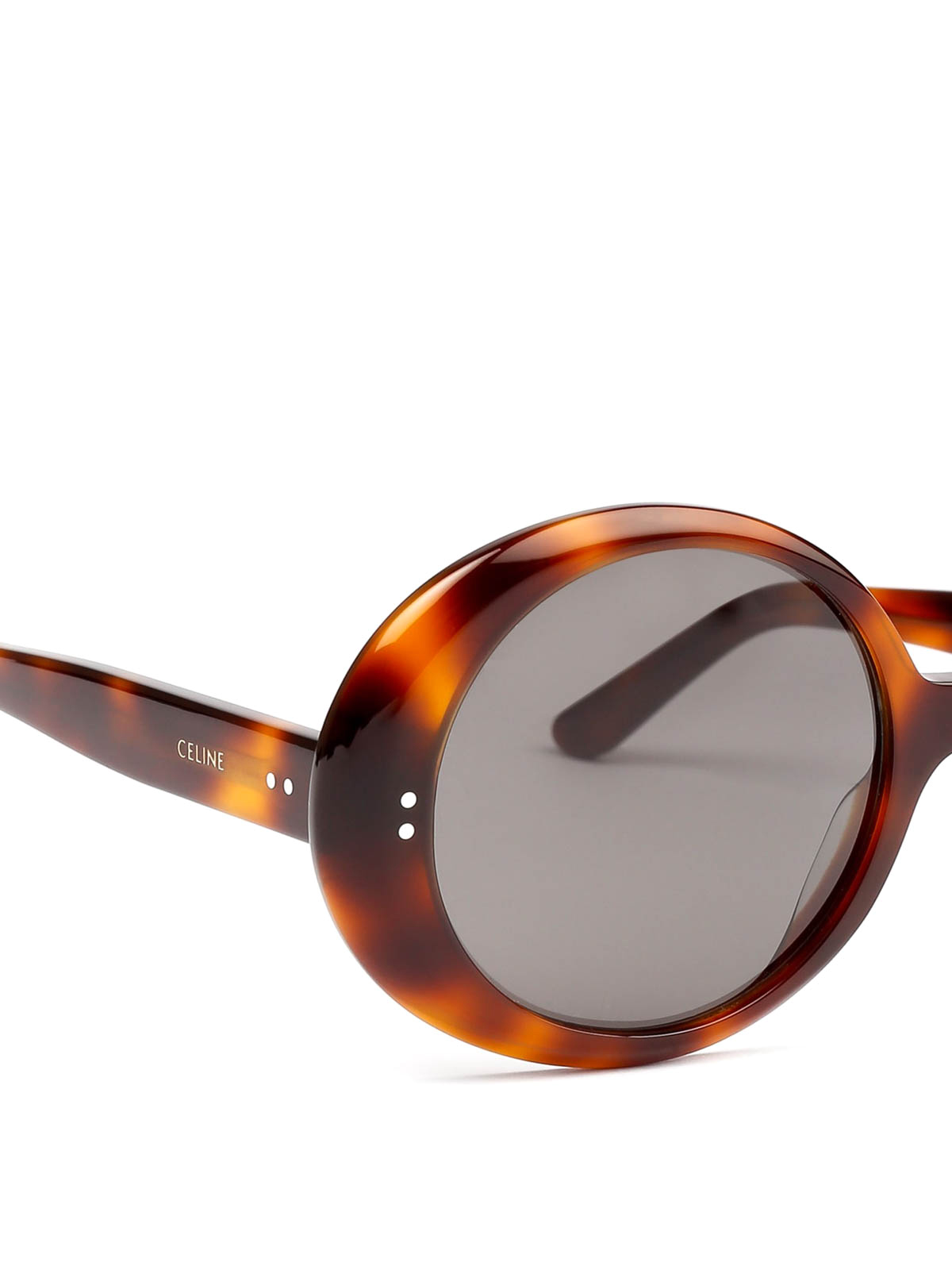 Celine round tortoise shell sunglasses with brown lenses Céline Stained brown round sunglasses - Brown|CL40065I53A main image 3