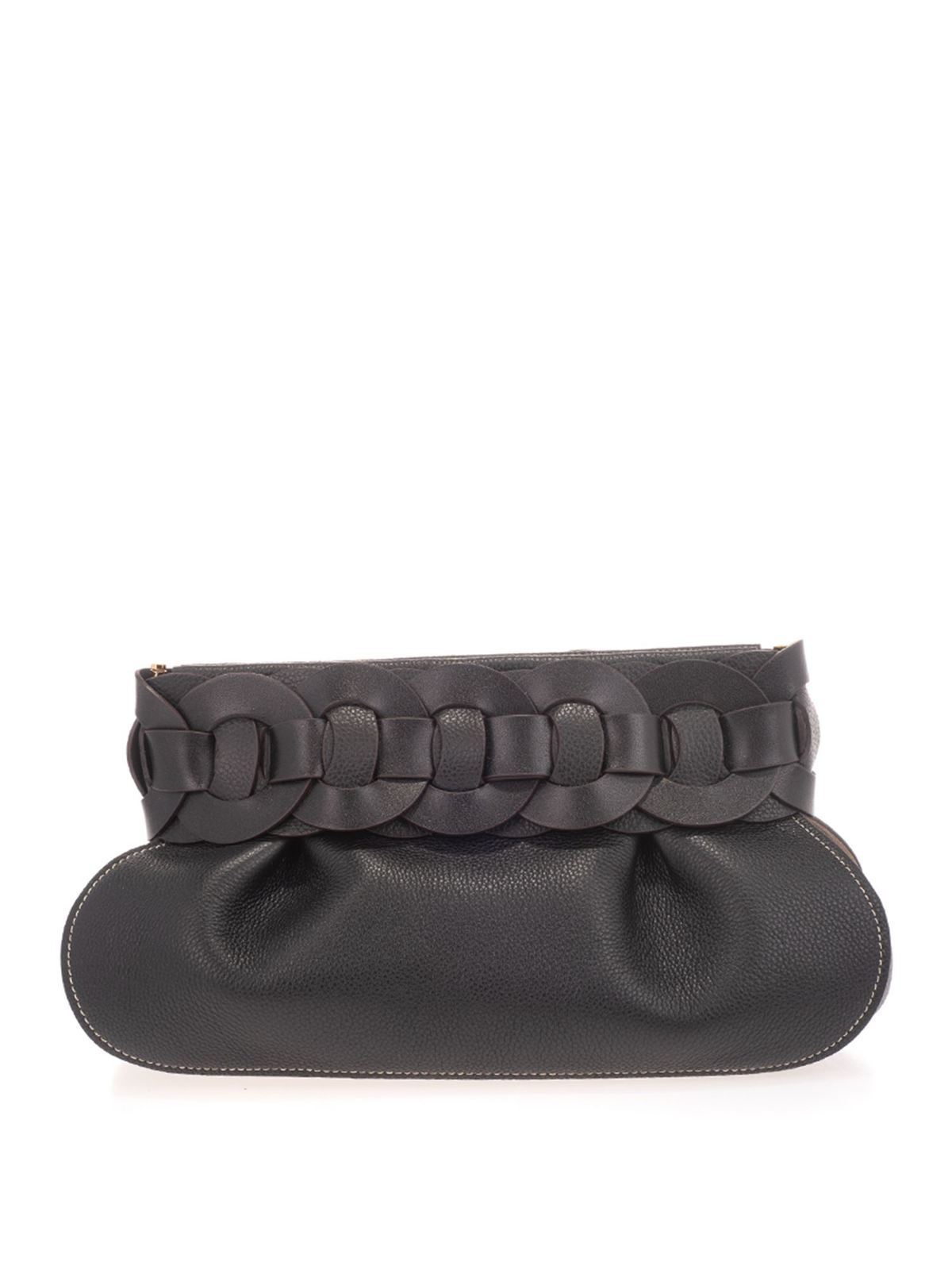 Chloe' Darryl clutch bag in black - Black|CHC20WS343D71001