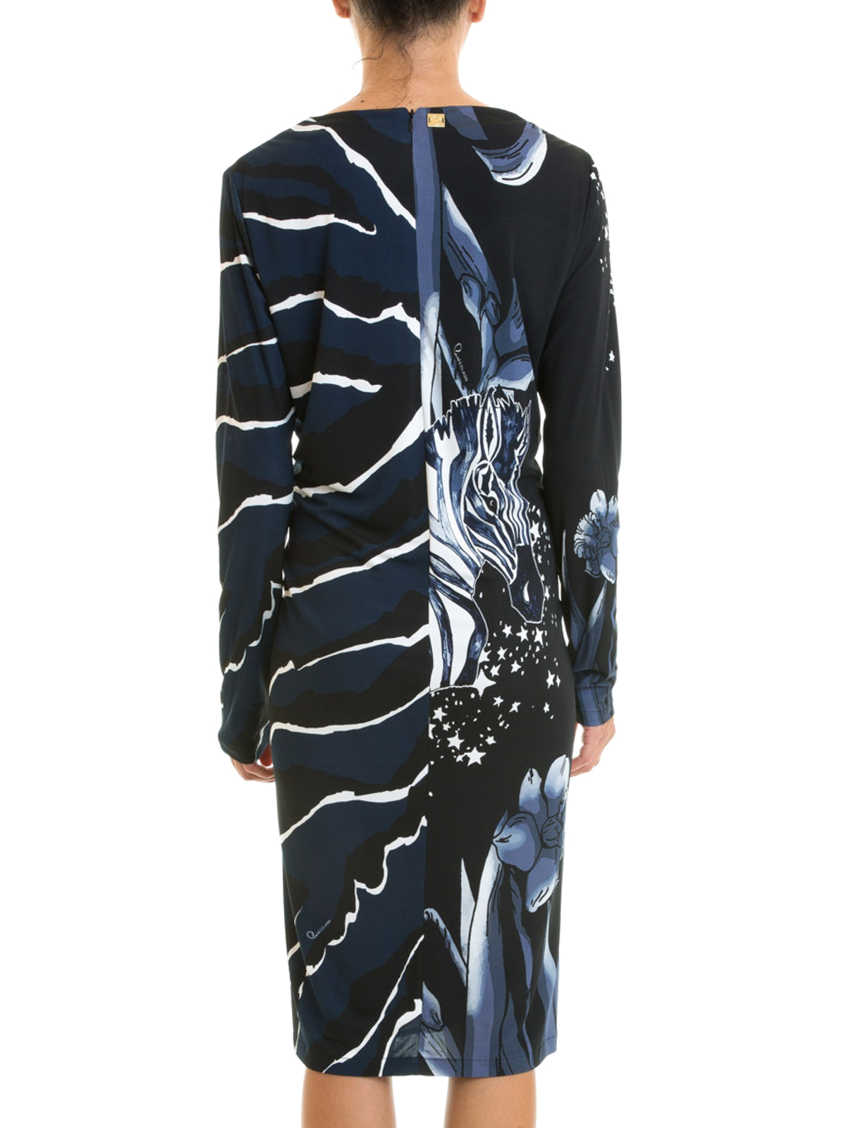 Class Roberto Cavalli Fantasy print viscose V-neck dress