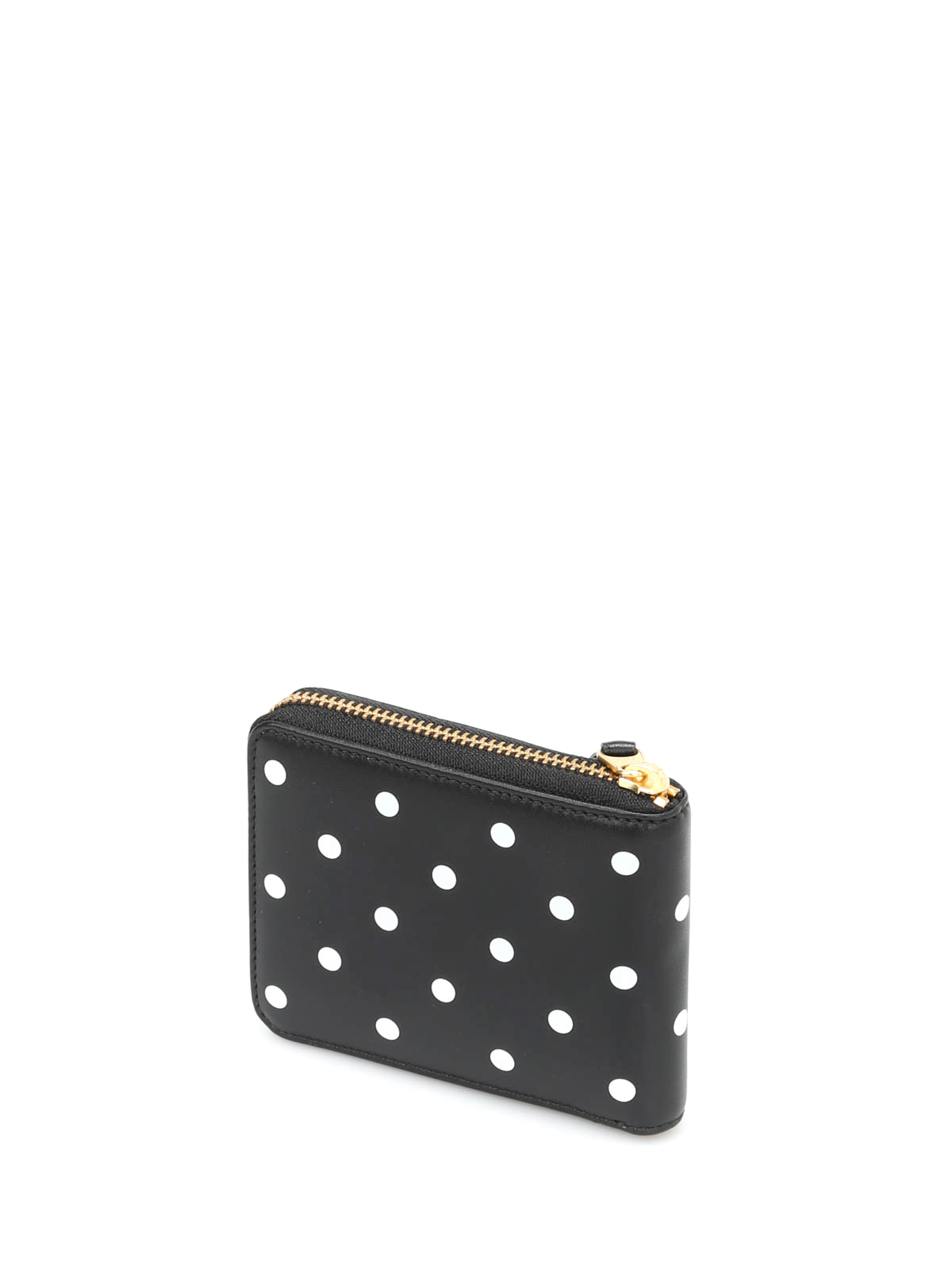 Comme Des Garcons Polka Dot printed zip around wallet|SA7100PDBLACK