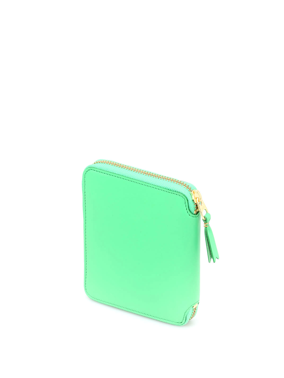 Shop Comme Des Garçons Super Fluo Zip Around Wallet In Green