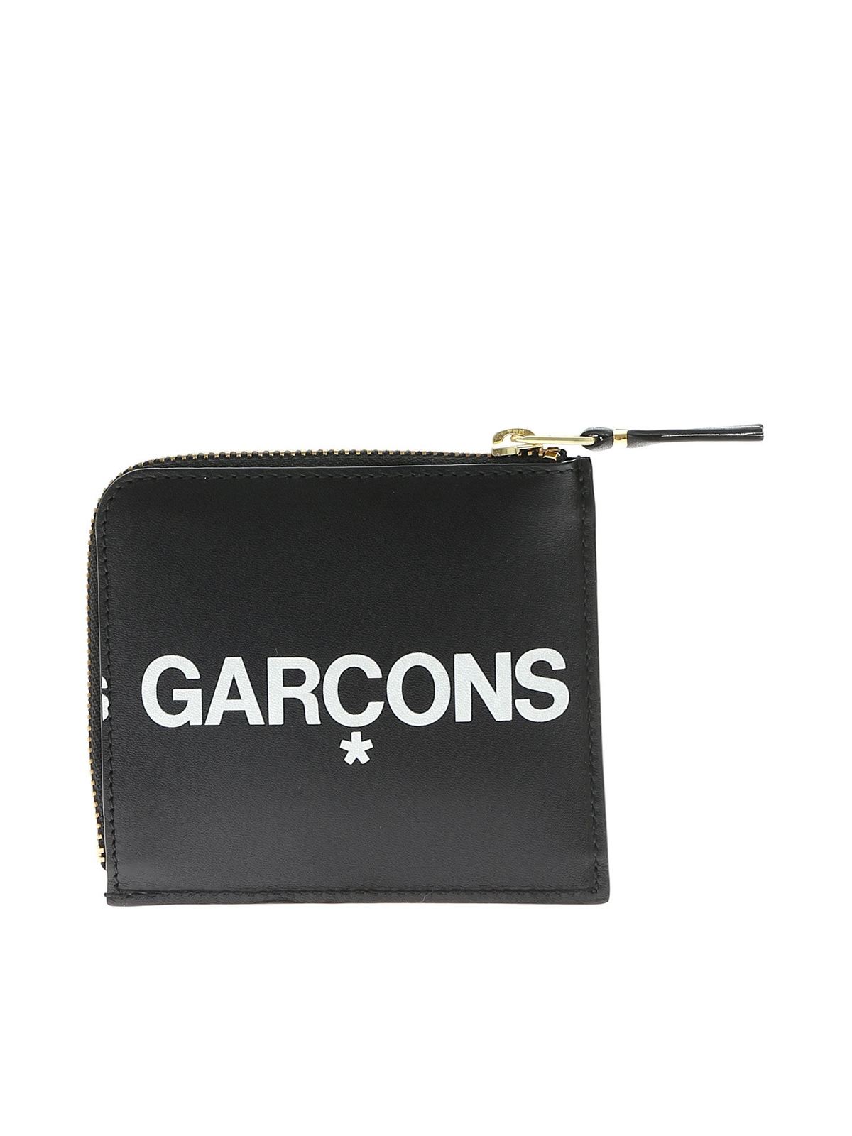 Shop Comme Des Garçons Huge Logo Small Wallet In Black