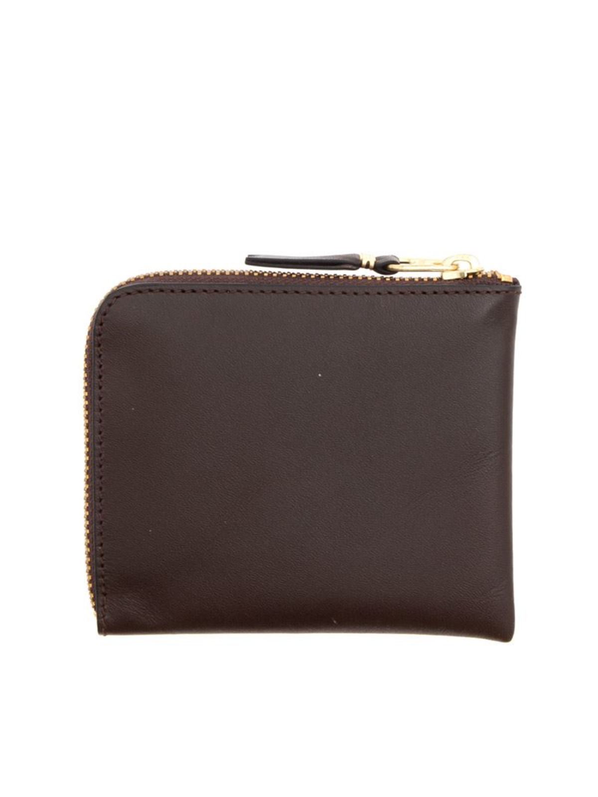 Shop Comme Des Garçons Leather Wallet In Brown