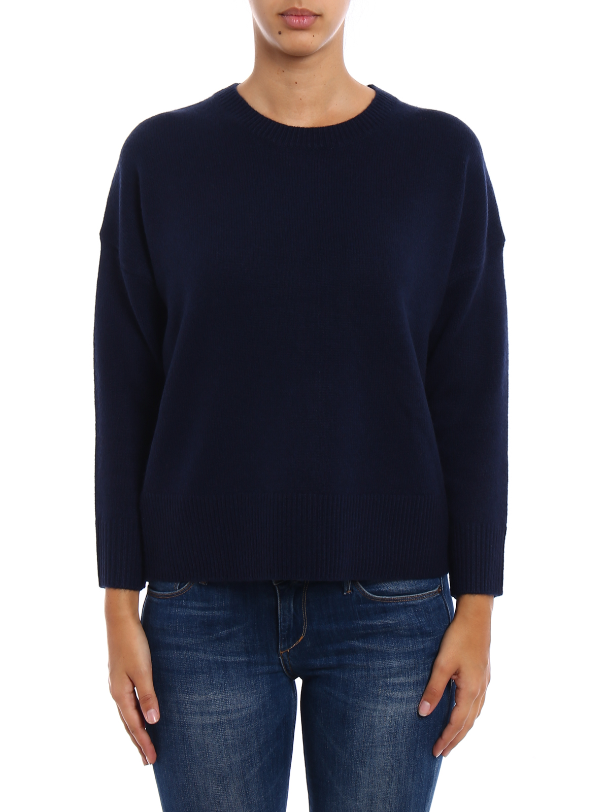 Diane Von Furstenberg Black Cashmere Crewneck Sweater Size top P (US 00-0)