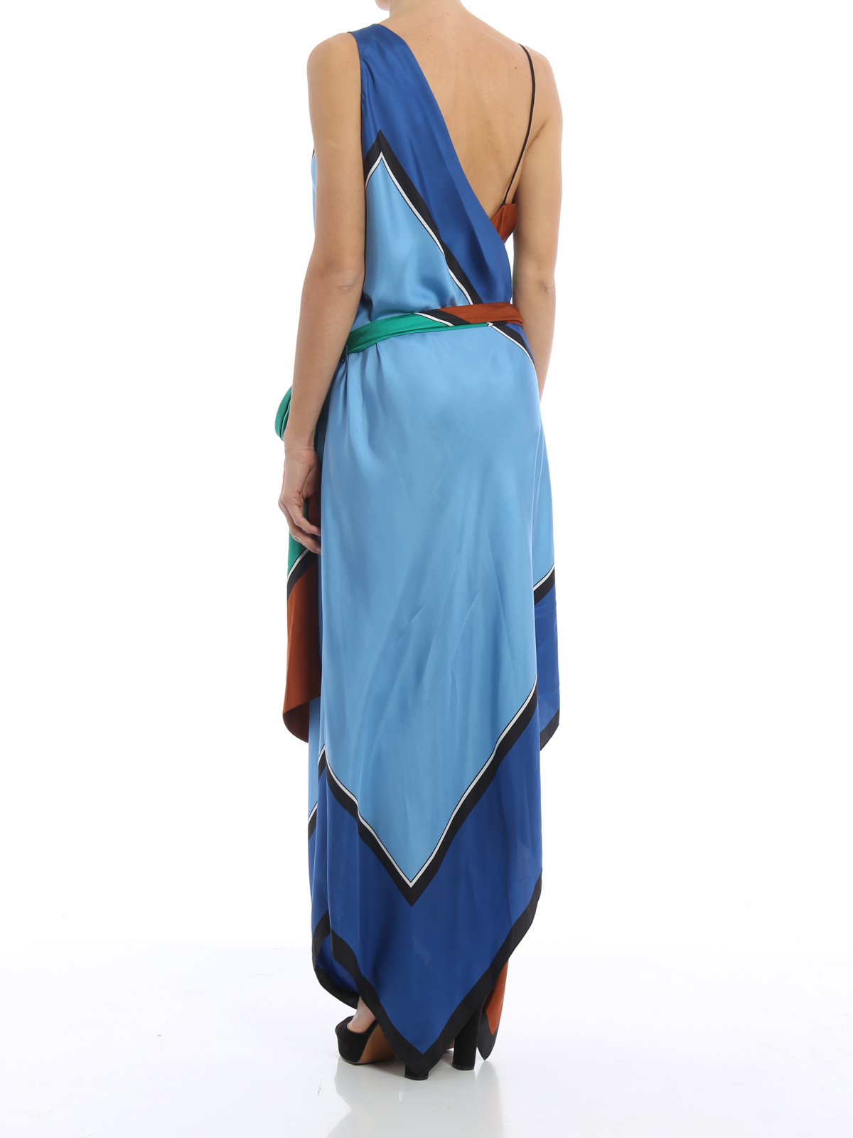 Diane Von Furstenberg Asymmetric silk dress - Blue|10155ALTBA
