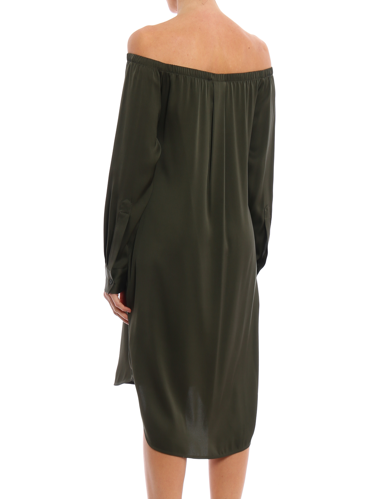 dkny silk shirt dress Dkny Silk satin shirt dress - Dark Green