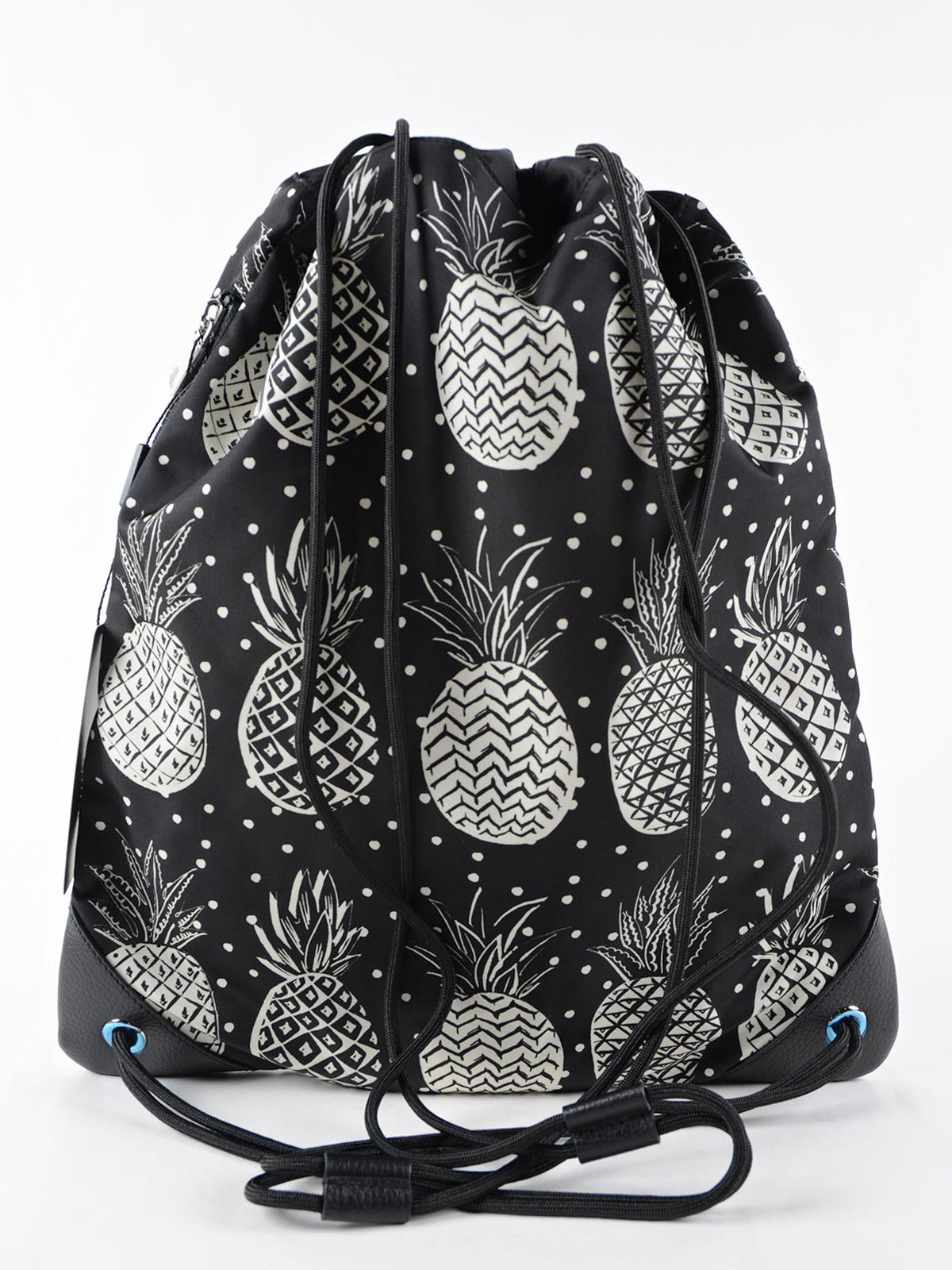 Dolce & Gabbana black nylon drawstring backpack Genuine Authentic Brand LLC | Dolce & Gabbana Gray Bee Nylon  main image 3