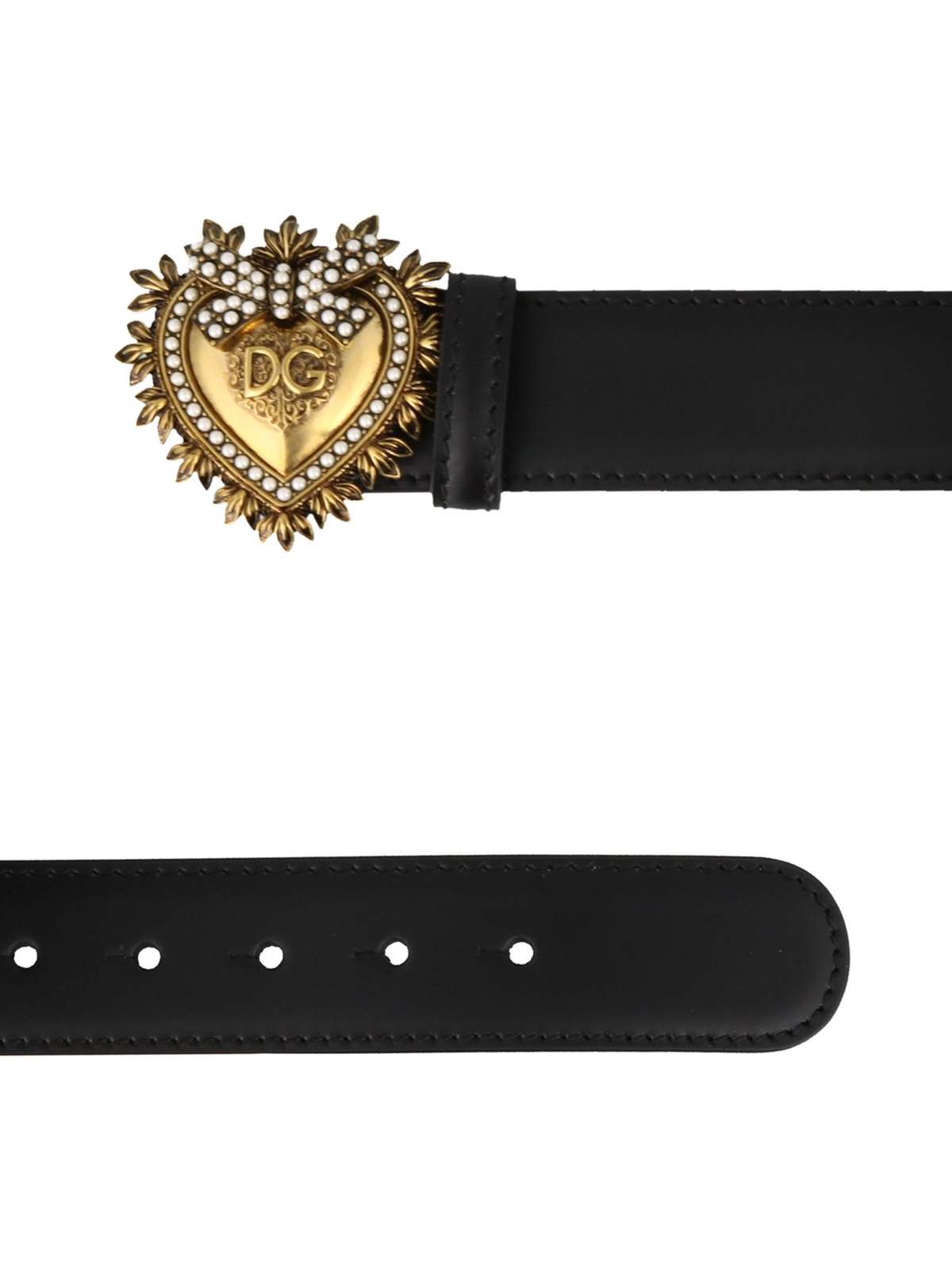 Shop Dolce & Gabbana Devotion Black Belt